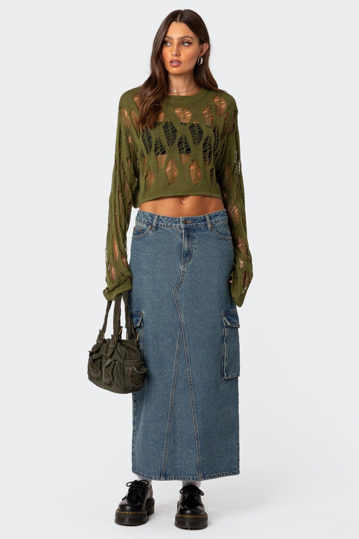 Clover Distressed Sweater Product Image