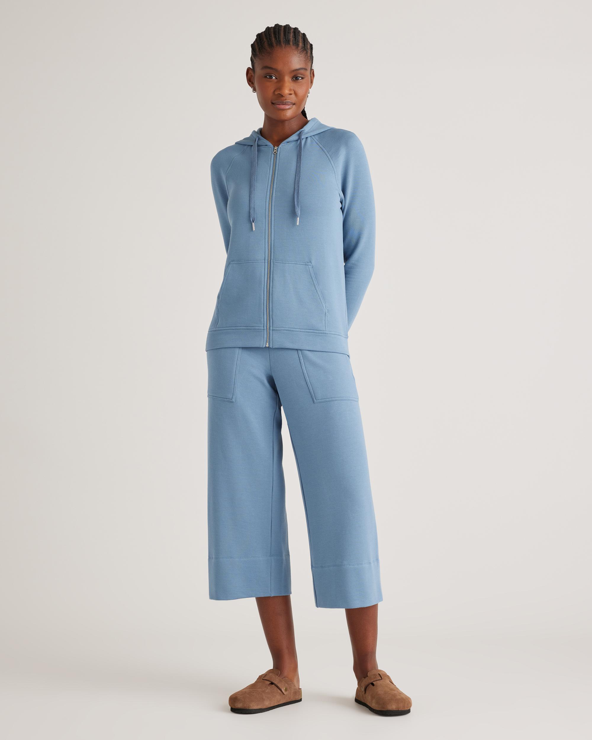 Quince | Women's SuperSoft Fleece Cropped Wide Leg Pants Size XL, Lenzing Modal Product Image