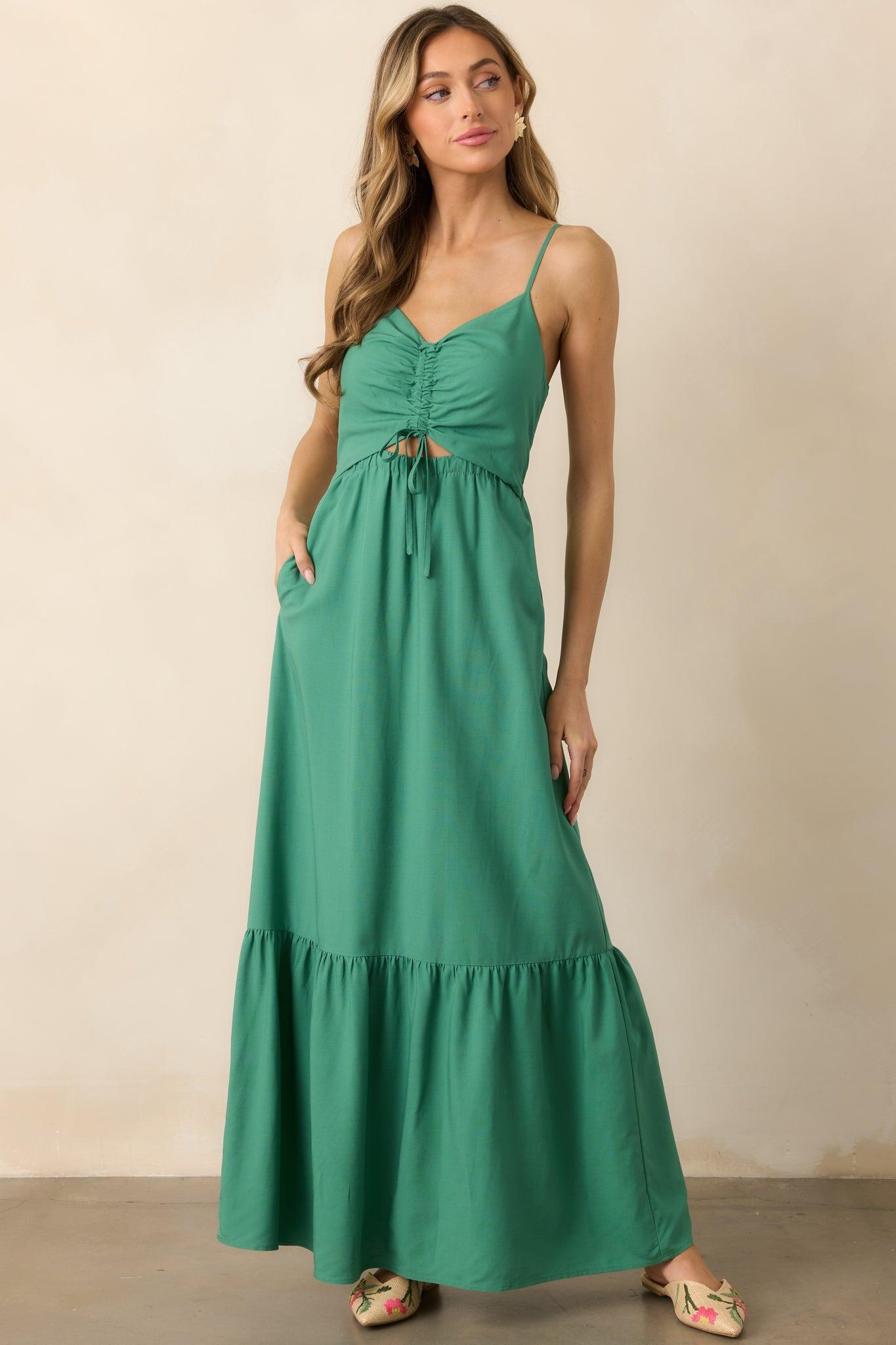 Z Supply Winslet Botanical Green Maxi Dress Product Image