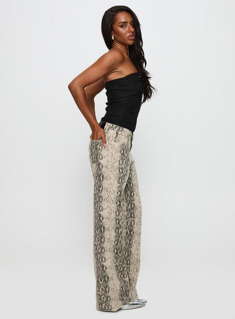 Serpentina Low Rise Straight Leg Jeans Snake Product Image