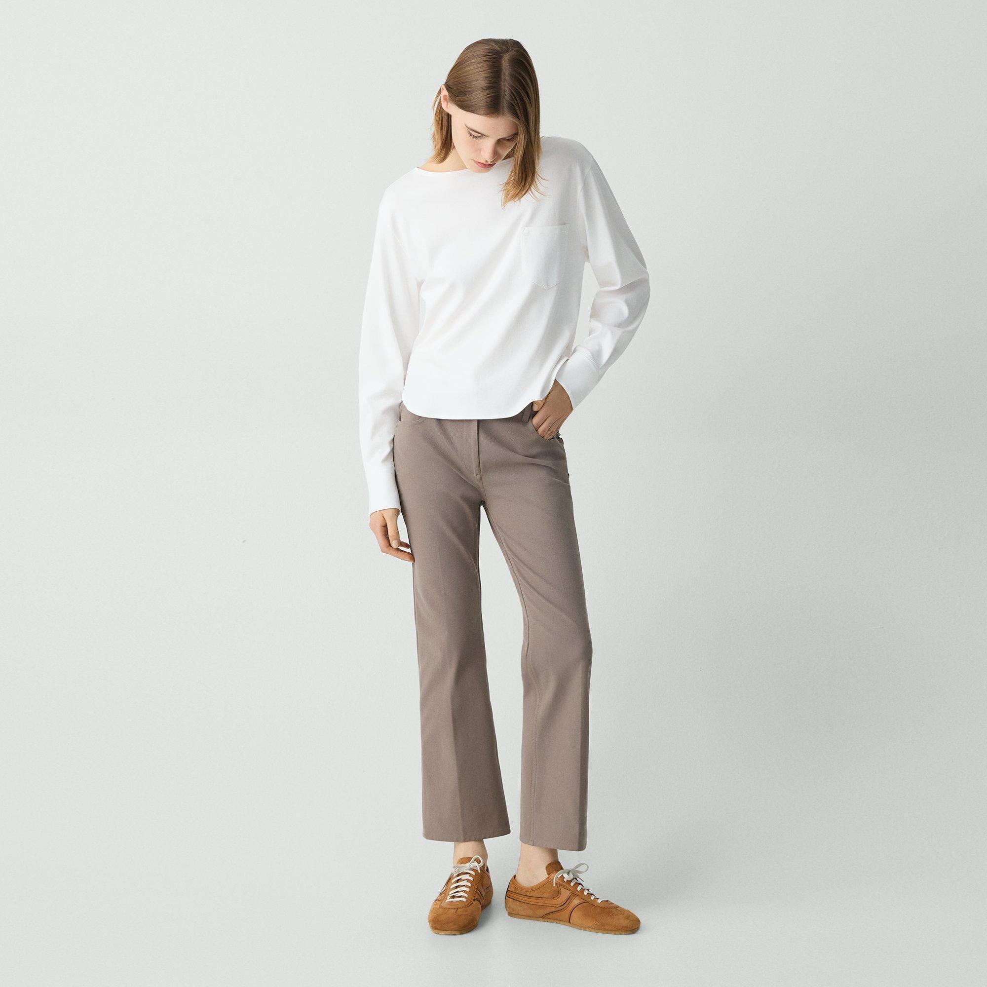 Cotton Jersey Boatneck Top | Theory Product Image