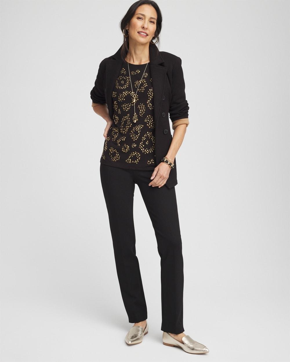 Touch of Cool™ Embellished Leopard Layering Tee Product Image