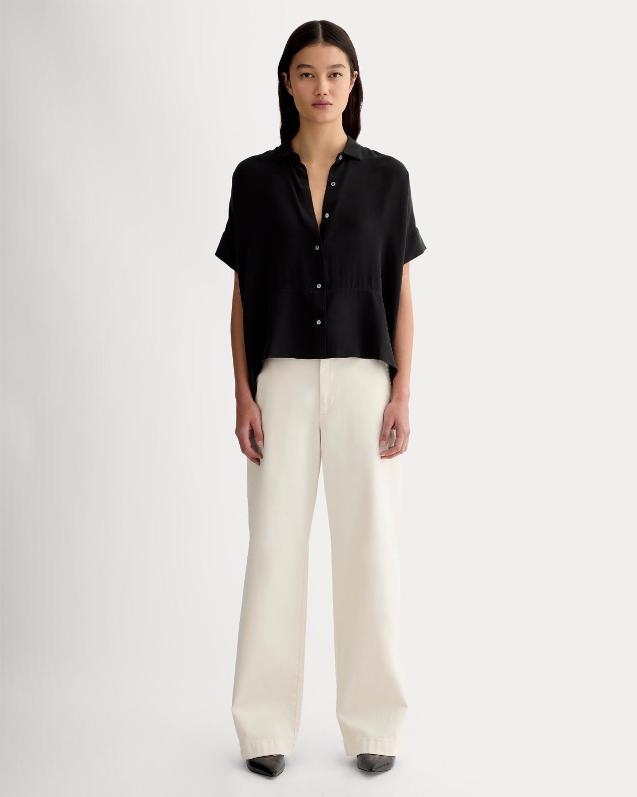 The Boxy Shirt in Washable Silk Product Image