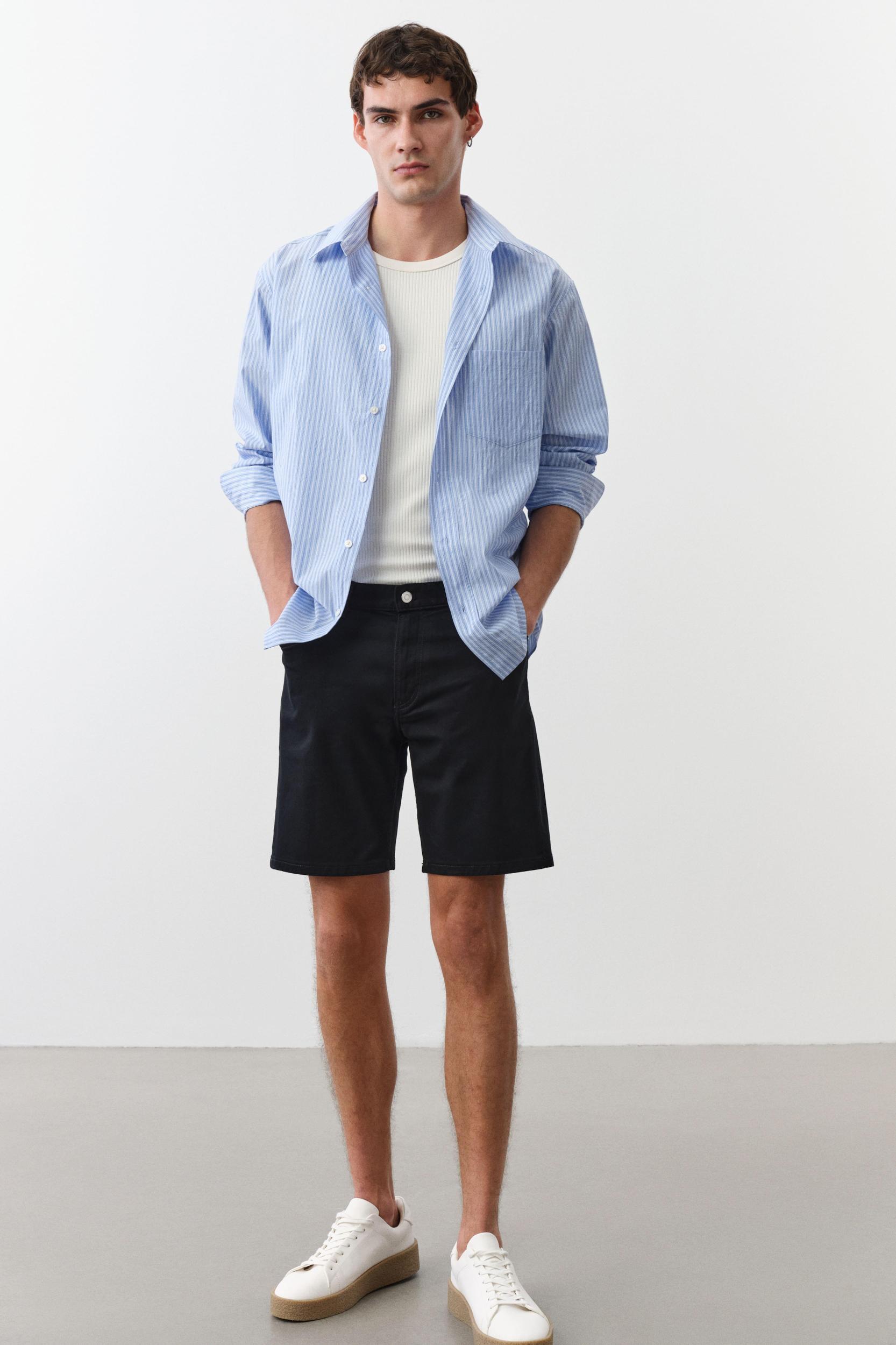 Regular-Fit Twill Shorts Product Image