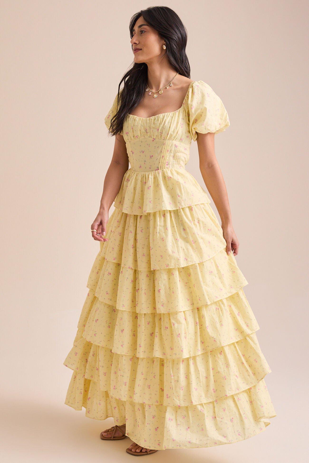 Amy Floral Tiered Maxi Dress Product Image