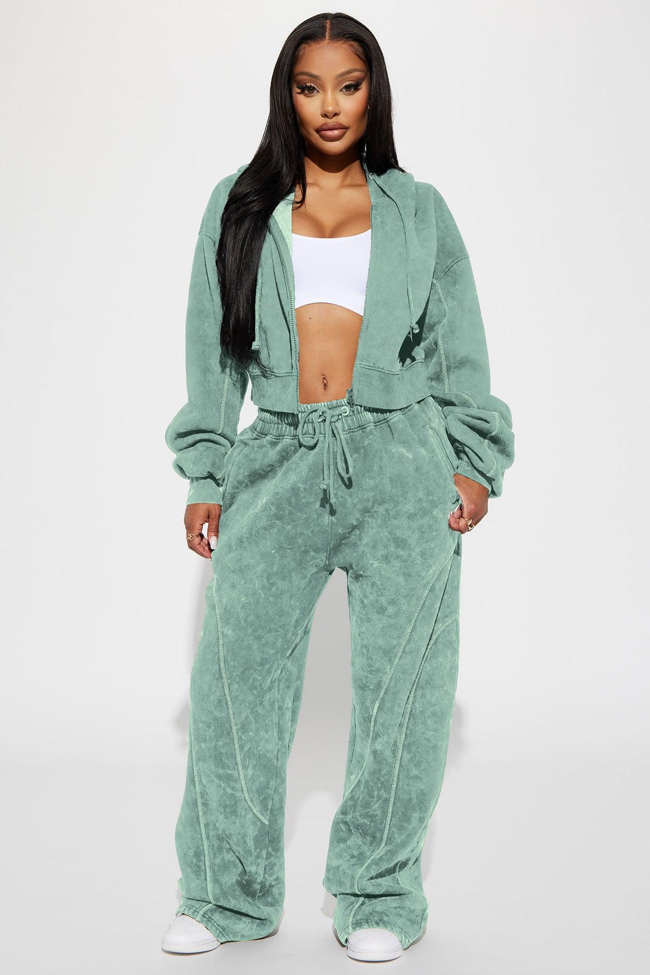 Norah Washed Lounge Hoodie - Sage Product Image