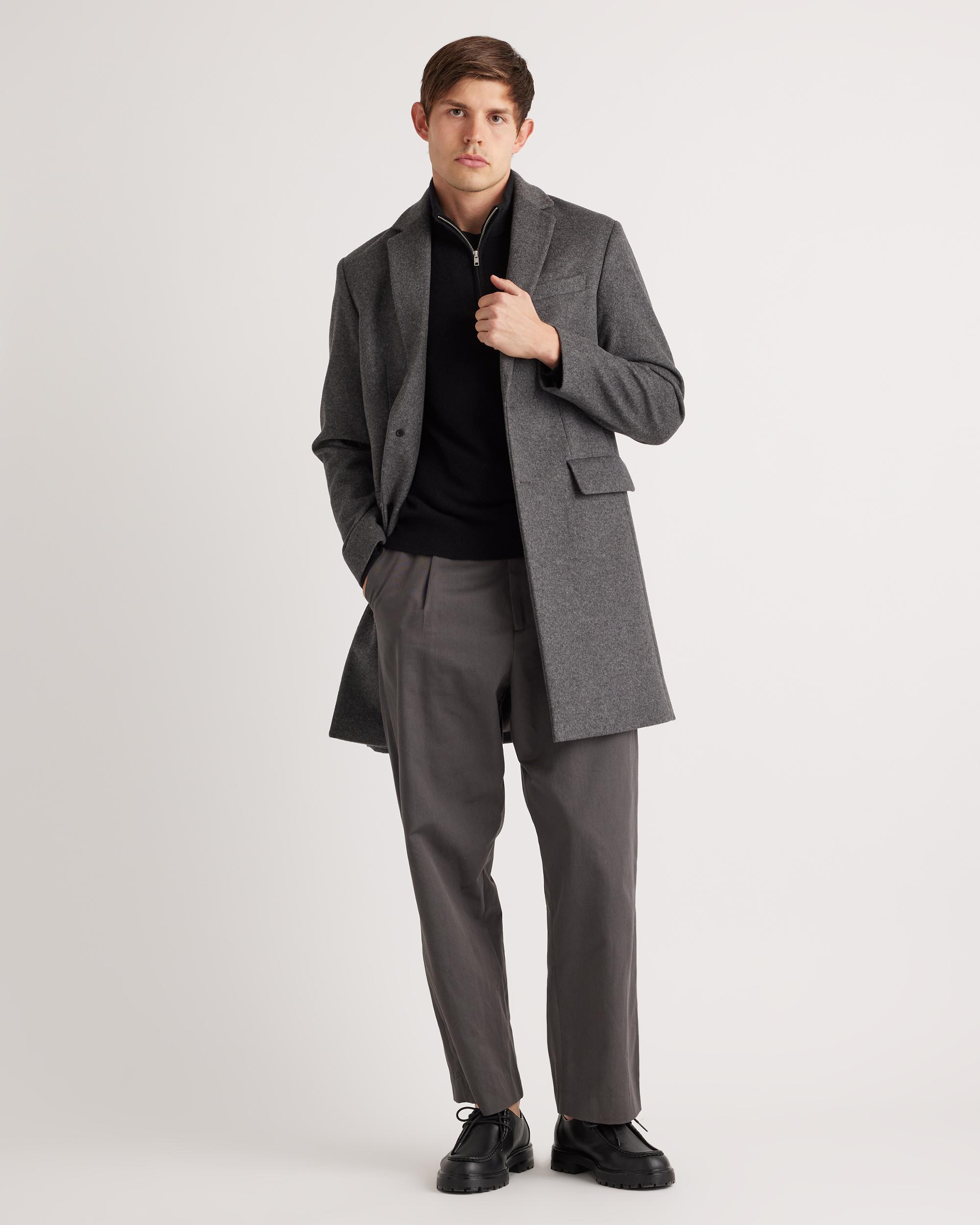 Quince | Men's Mongolian Cashmere Quarter Zip Sweater Product Image
