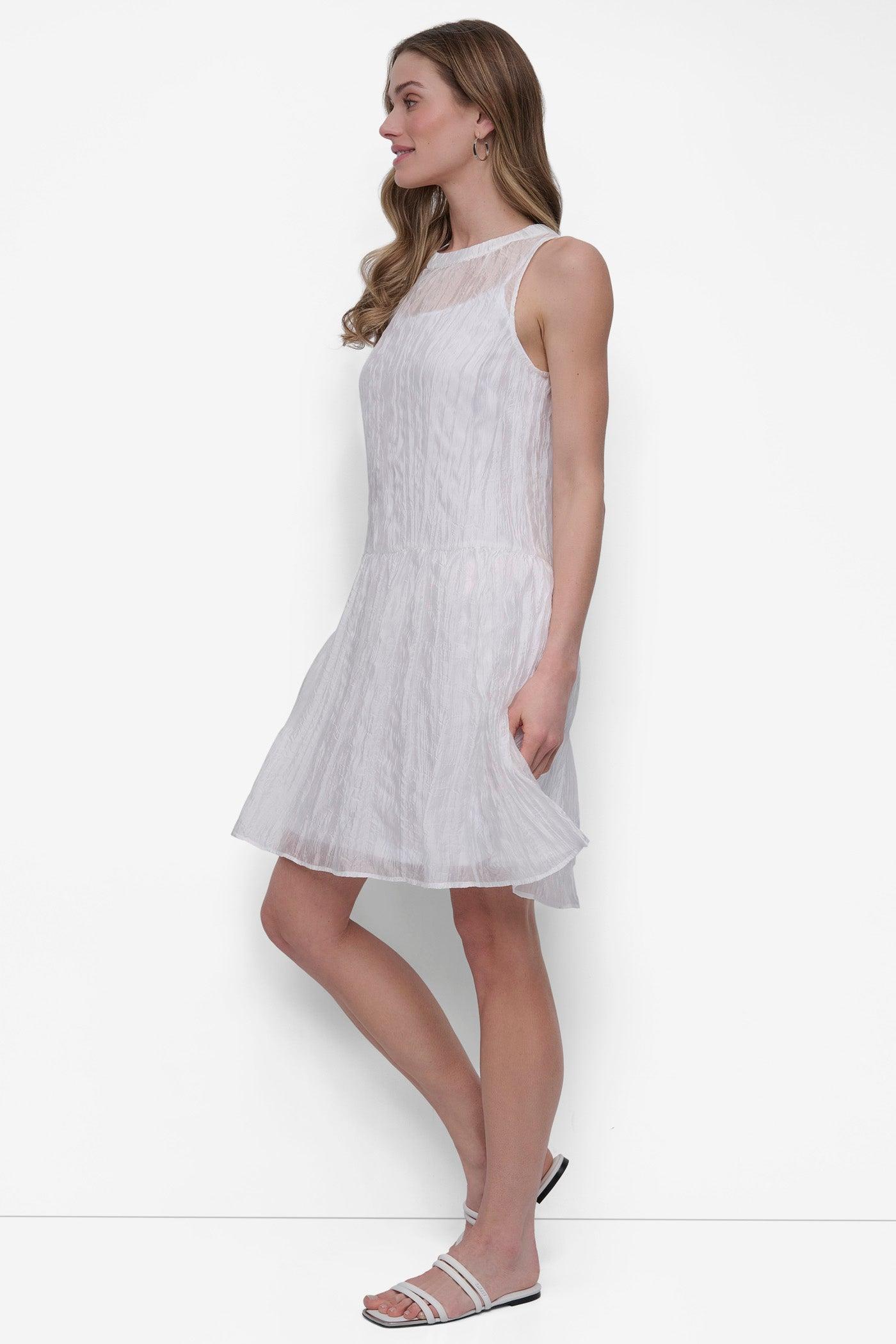 LAYERED DROP WAIST TRAPEZE DRESS Product Image
