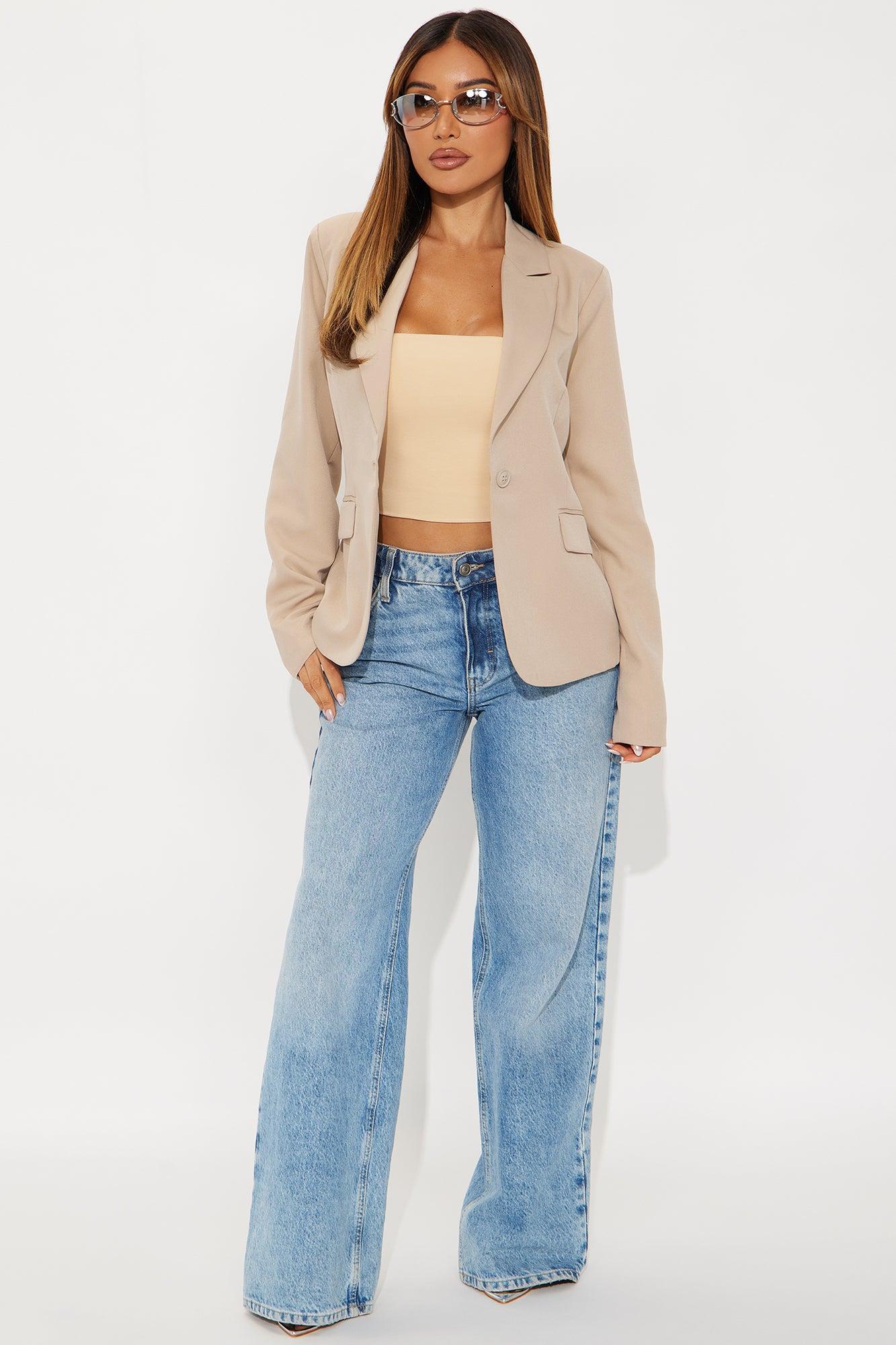 Set The Tone Blazer - Taupe Product Image
