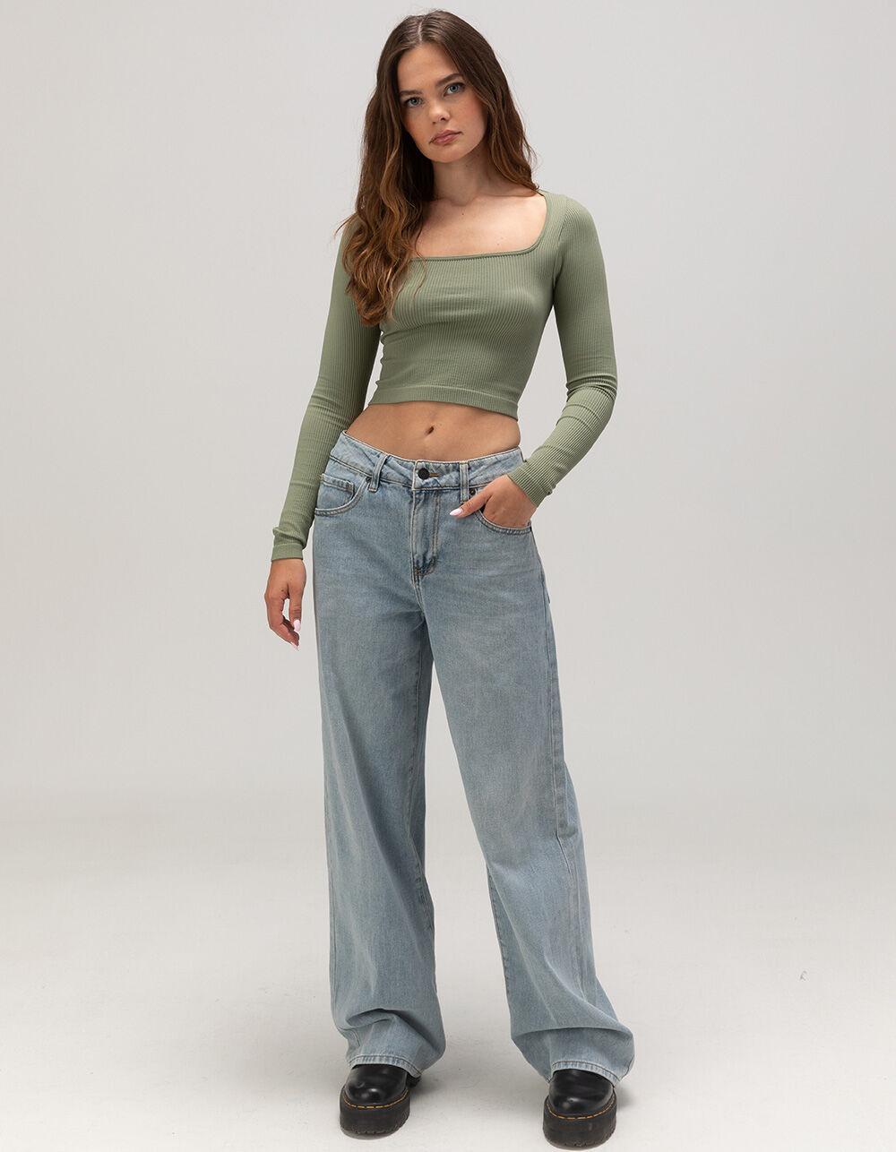 RSQ Womens High Rise Baggy Jeans - MEDIUM WASH Product Image
