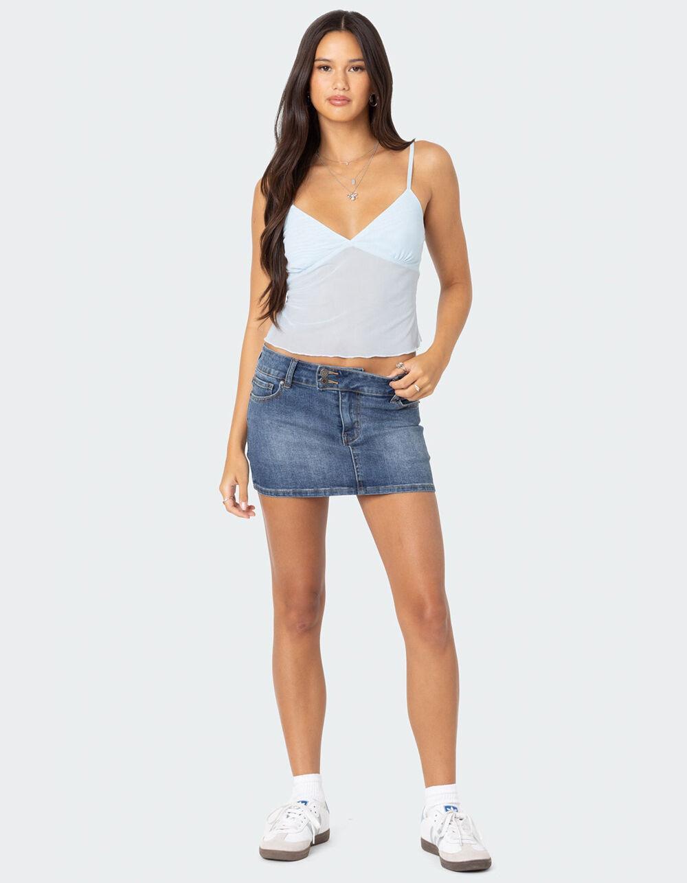 EDIKTED Serafina Sheer Mesh Tank Top Product Image
