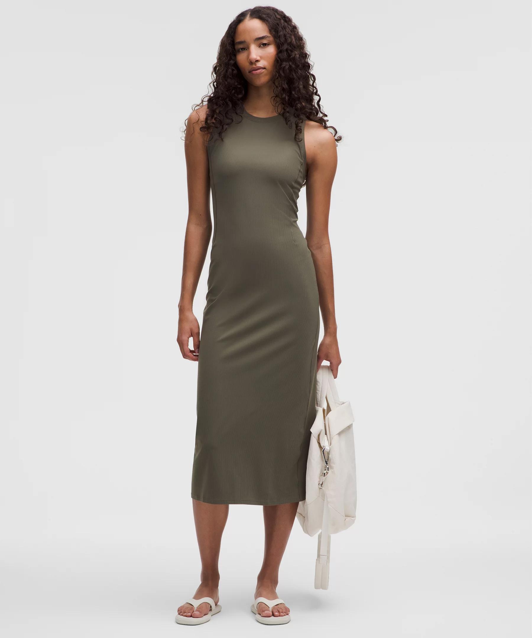 All Aligned Ribbed Midi Dress Product Image