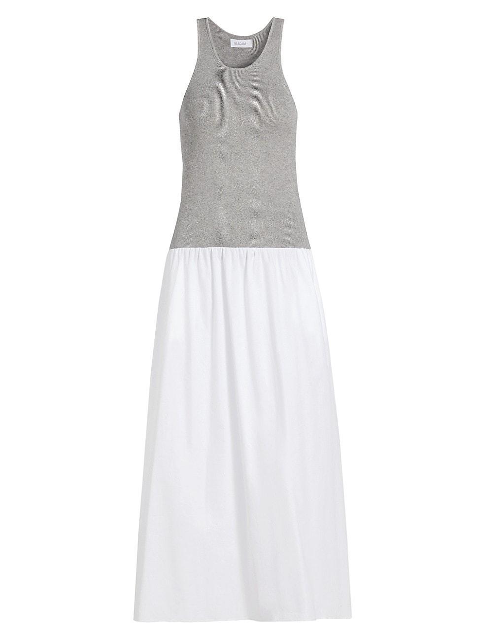 Womens Mixed Media Midi Dress Product Image