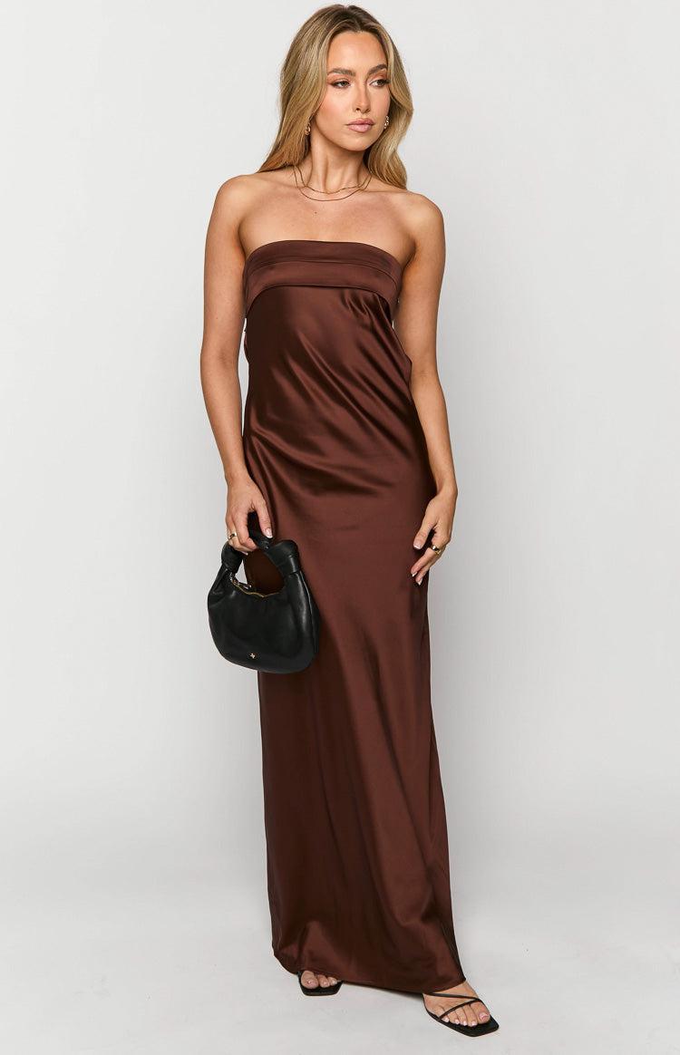 Maiah Brown Maxi Dress Product Image