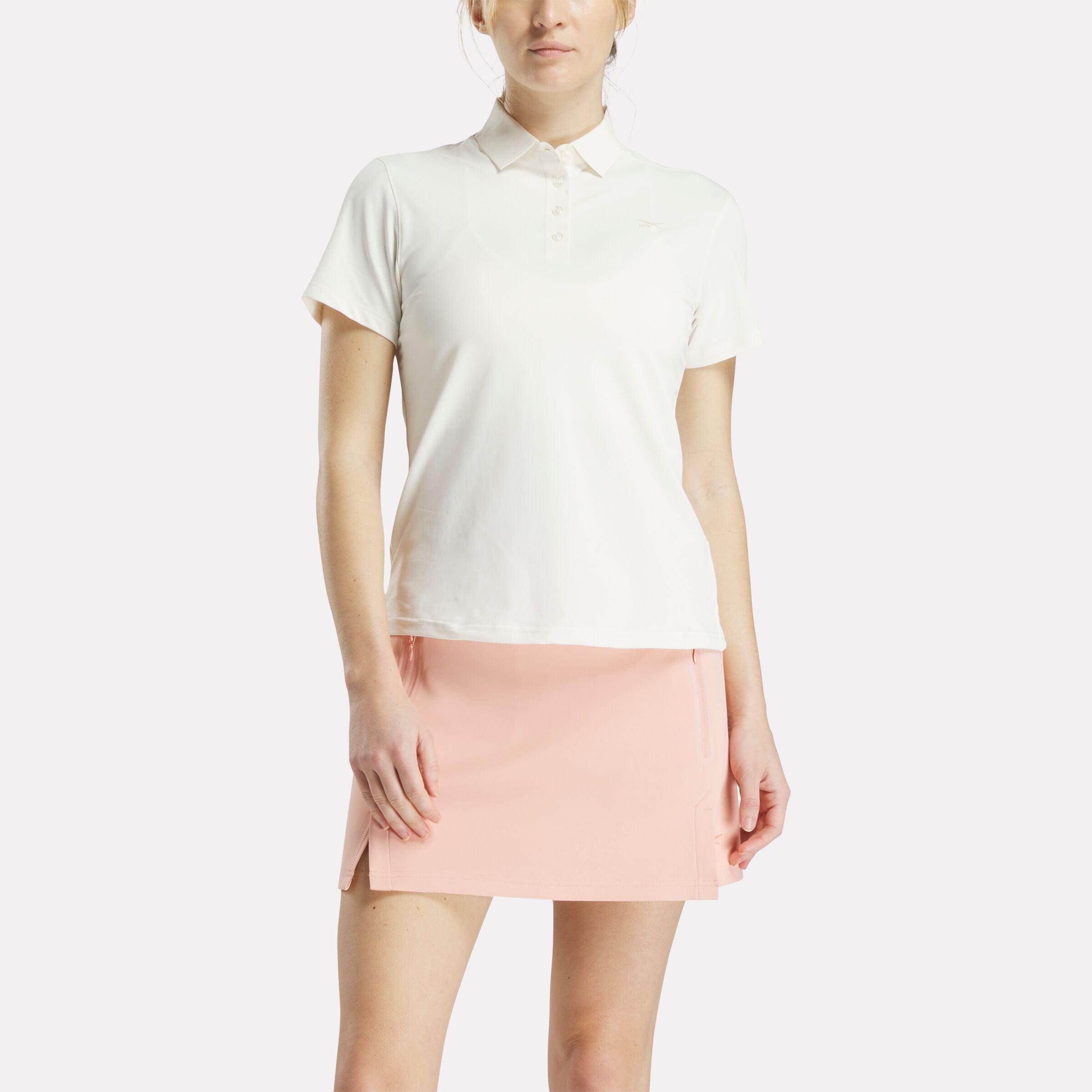 Women's Short Sleeve Stretch Pique Placket Polo Shirt Female Product Image