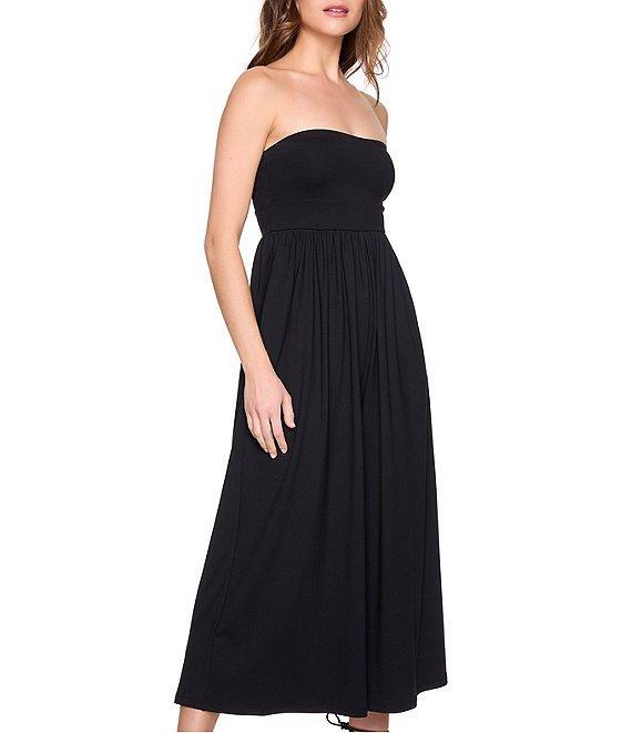 Susana Monaco Tube Strapless Wide Leg Cropped Jumpsuit Product Image