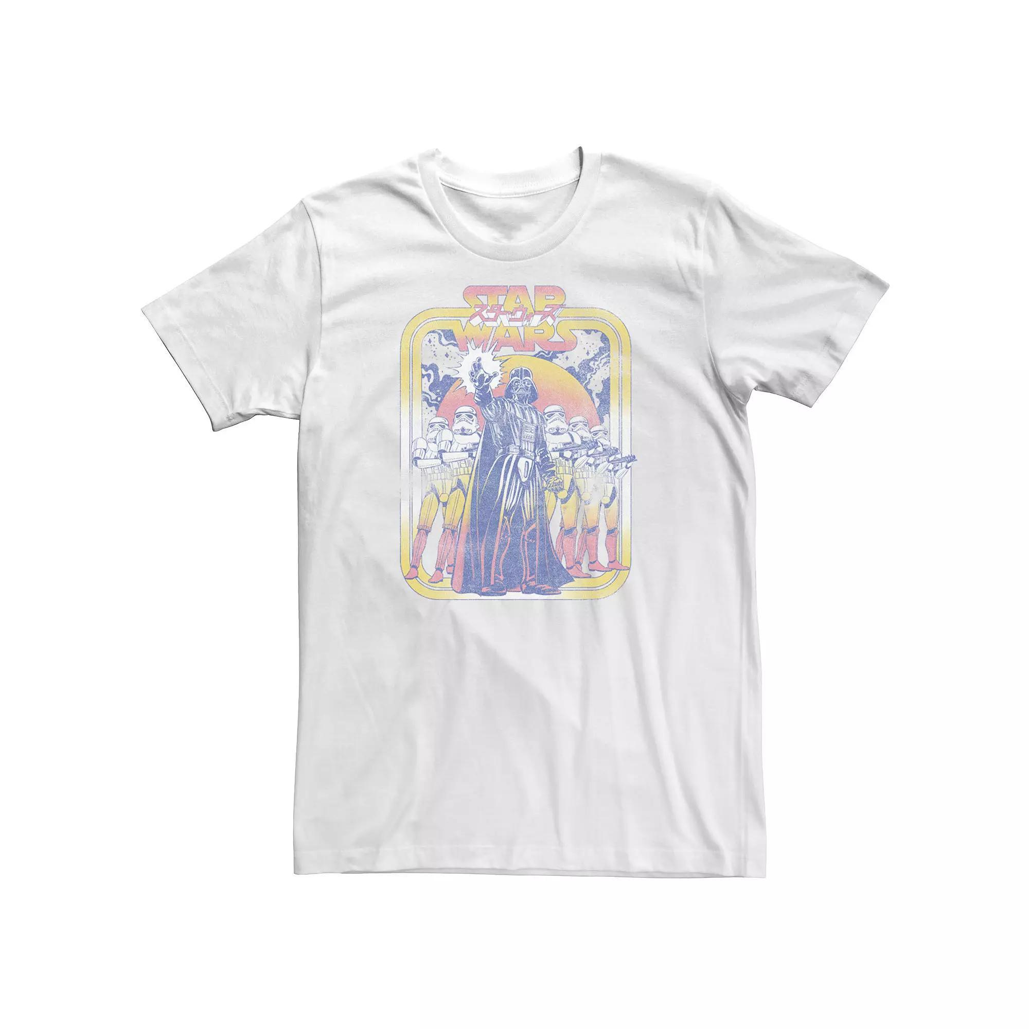 Big & Tall Star Wars Darth Vader Stormtroopers Vintage Pop Cover Tee, Men's, Size: 5XL, White Product Image