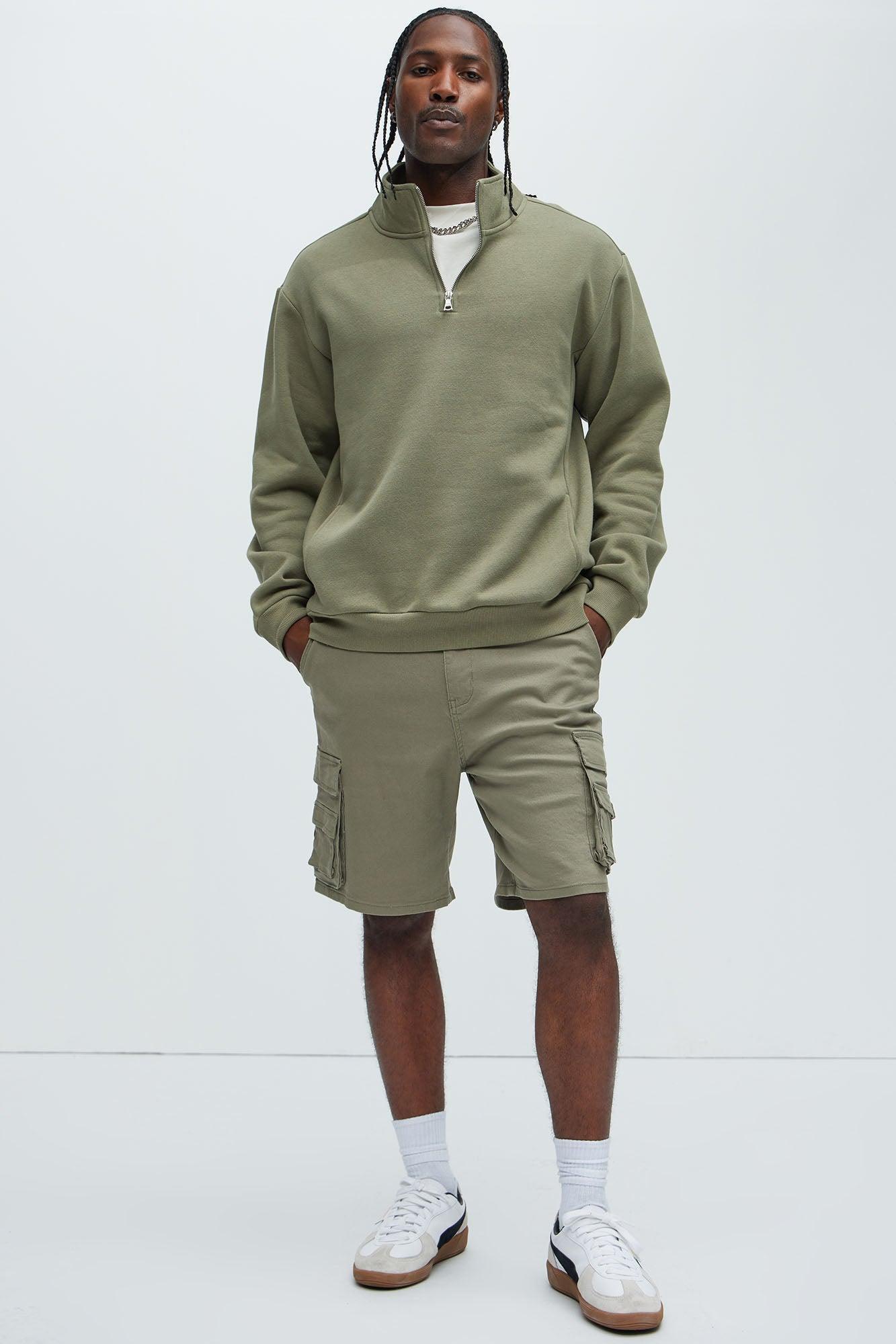 Landon Relaxed Cargo Shorts - Olive Product Image