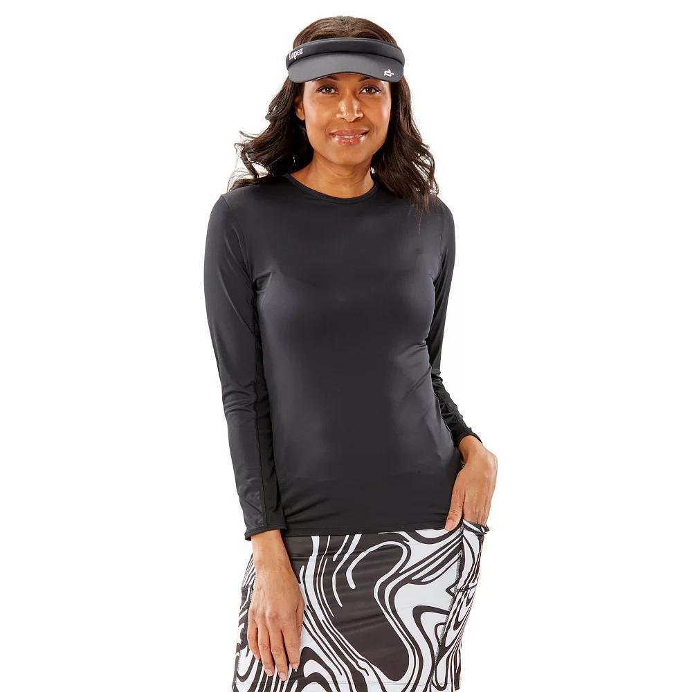 Women's Nancy Lopez Aspiration Golf Top, Size: XL, Black Product Image