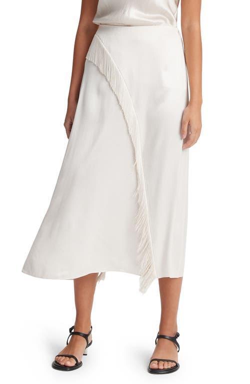 Womens Asymmetric Fringe Midi-Skirt Product Image