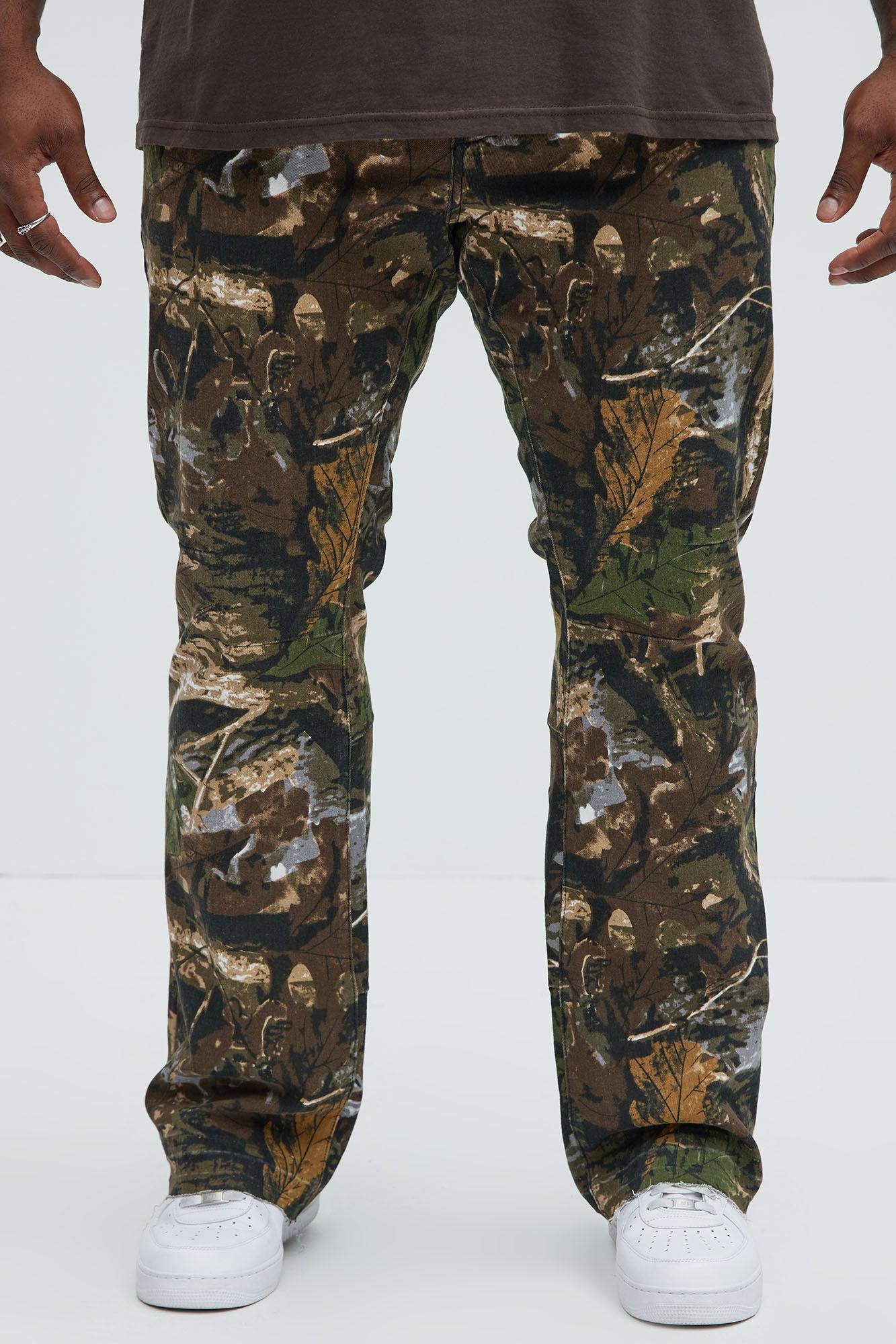 Been This Way Stacked Skinny Flare Pants - Camouflage Product Image