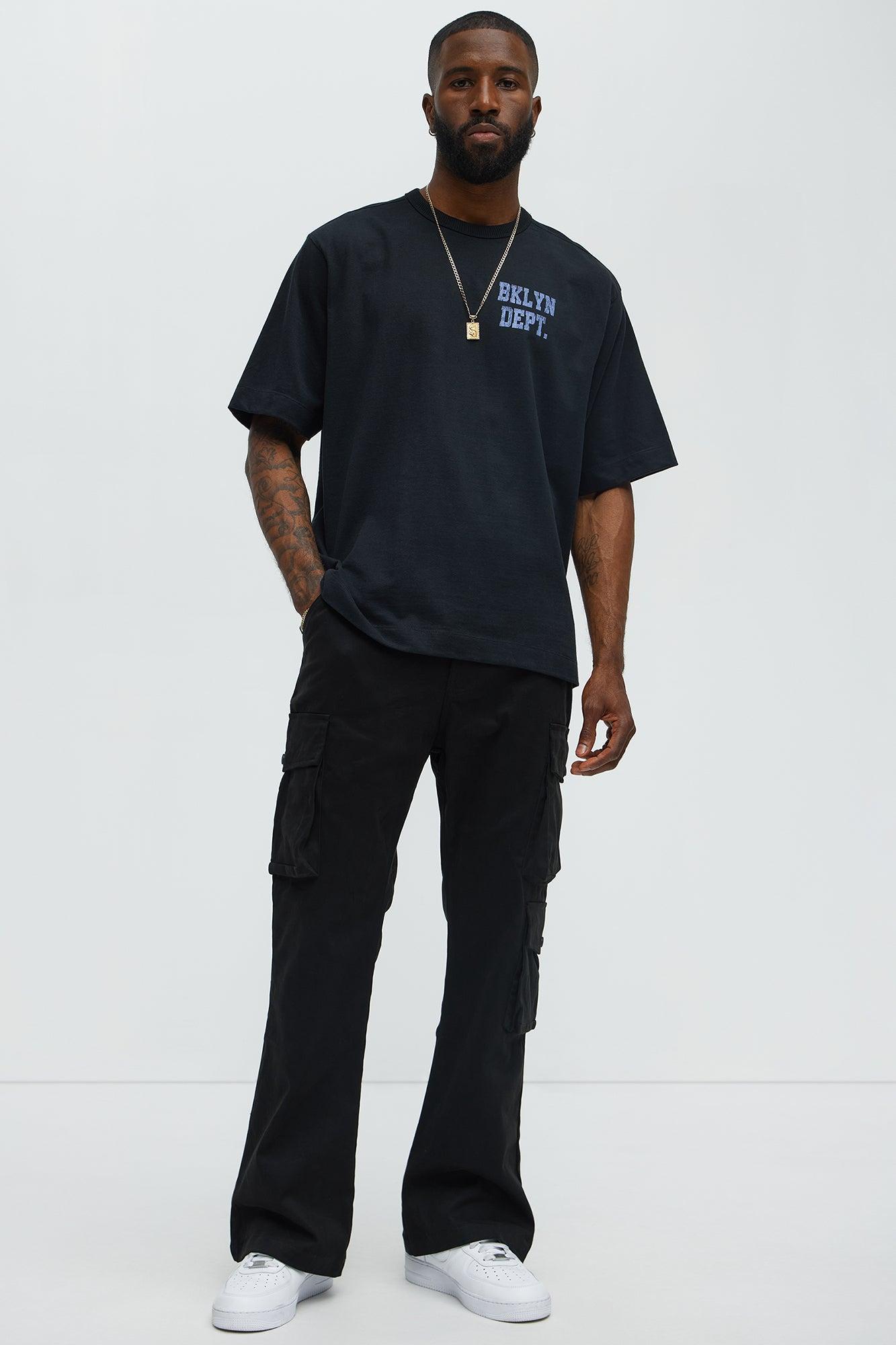 BRKLYN DEPT Oversized Short Sleeve Tee - Black Male Product Image
