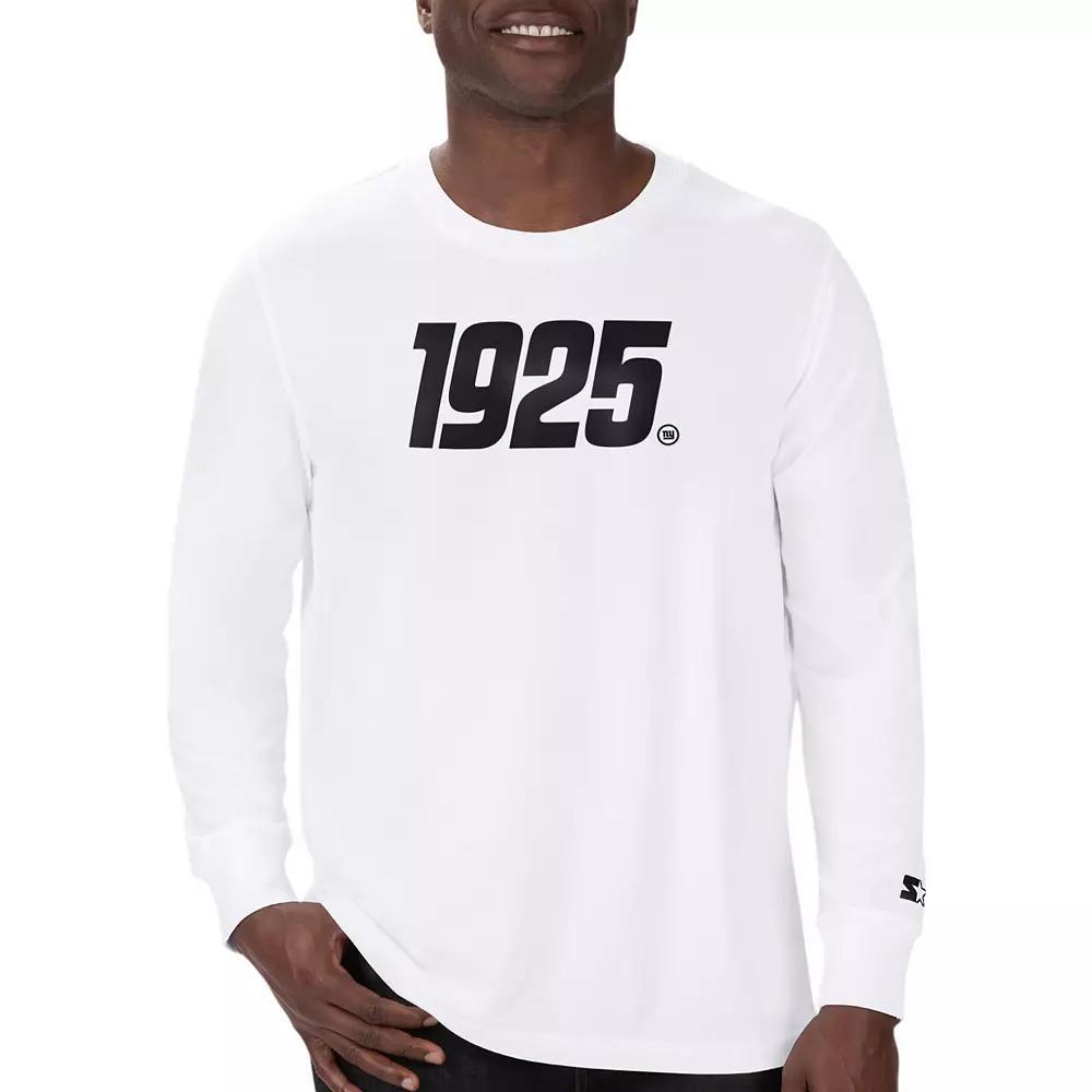 Men's Starter White New York Giants 1925 Collection Long Sleeve T-Shirt, Size: 2XL Product Image