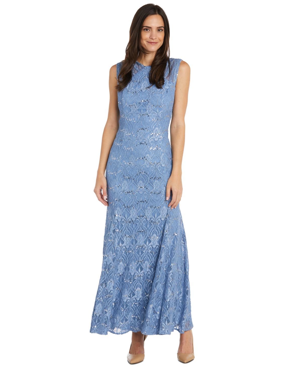 Women's R&M Richards Mermaid Lace Gown, Size: 16, Cadet Product Image