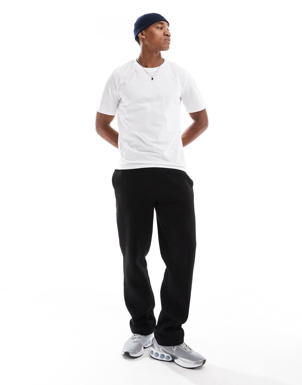 Jack & Jones Essentials t-shirt in cotton with crew neck in white - WHITE Product Image
