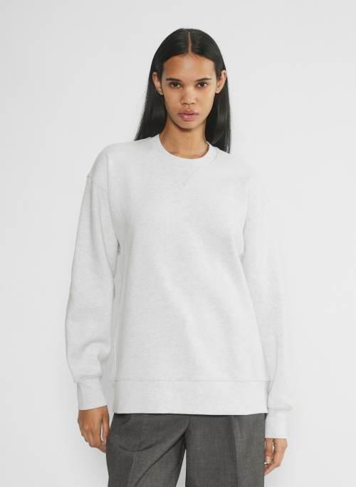 cozy fleece boyfriend crew sweatshirt Product Image
