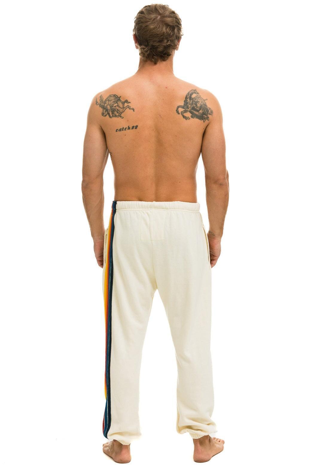 5 STRIPE SWEATPANTS - VINTAGE WHITE  Product Image