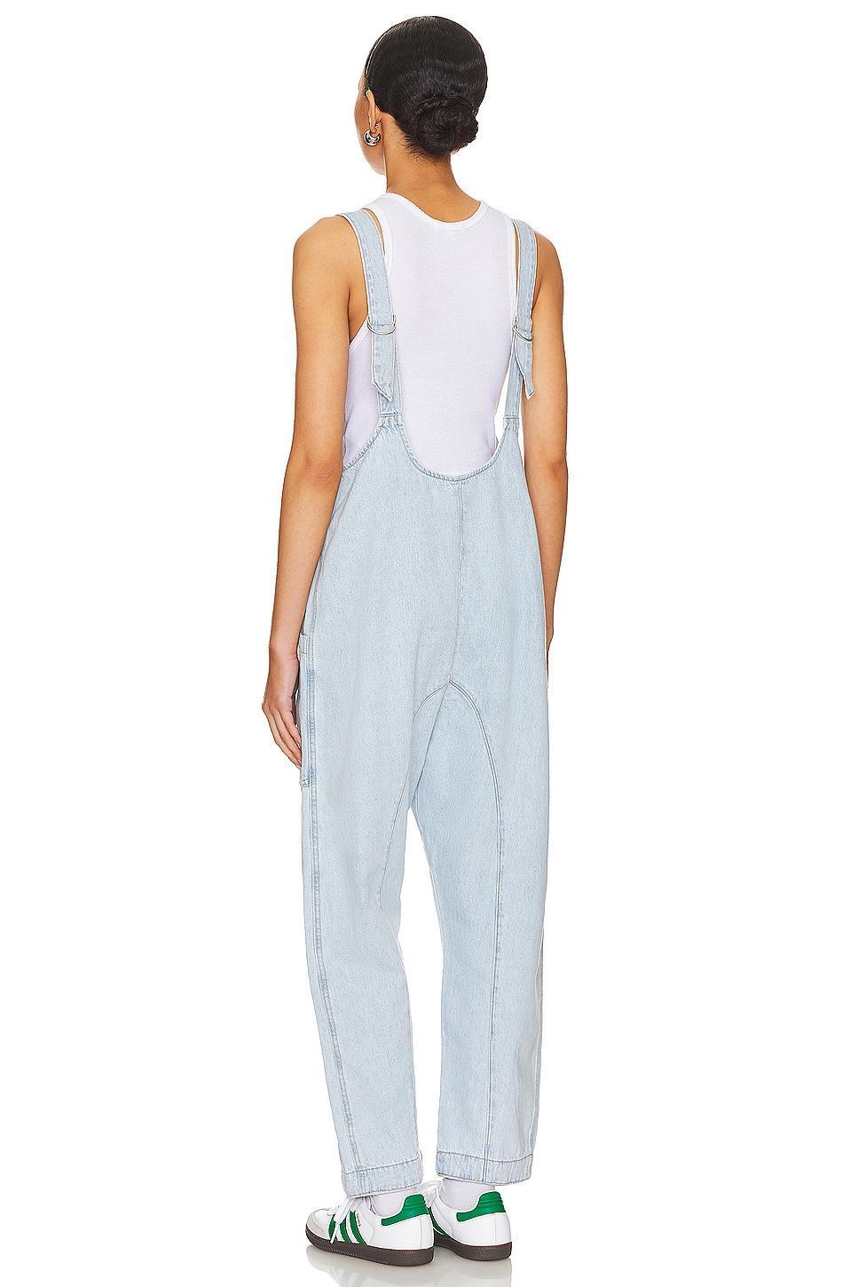 Free People High Roller Scoop Neck Sleeveless Denim Jumpsuit Product Image