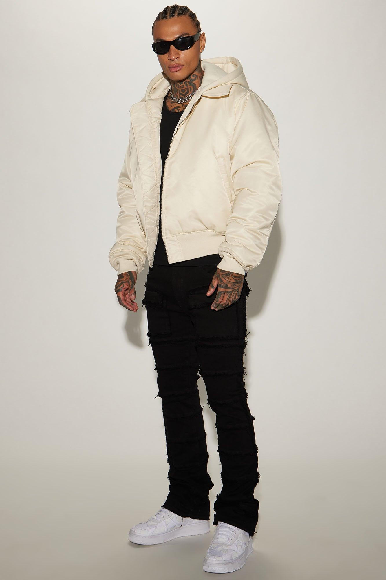 Can't Replace Nylon Hooded Bomber Jacket - Off White Product Image