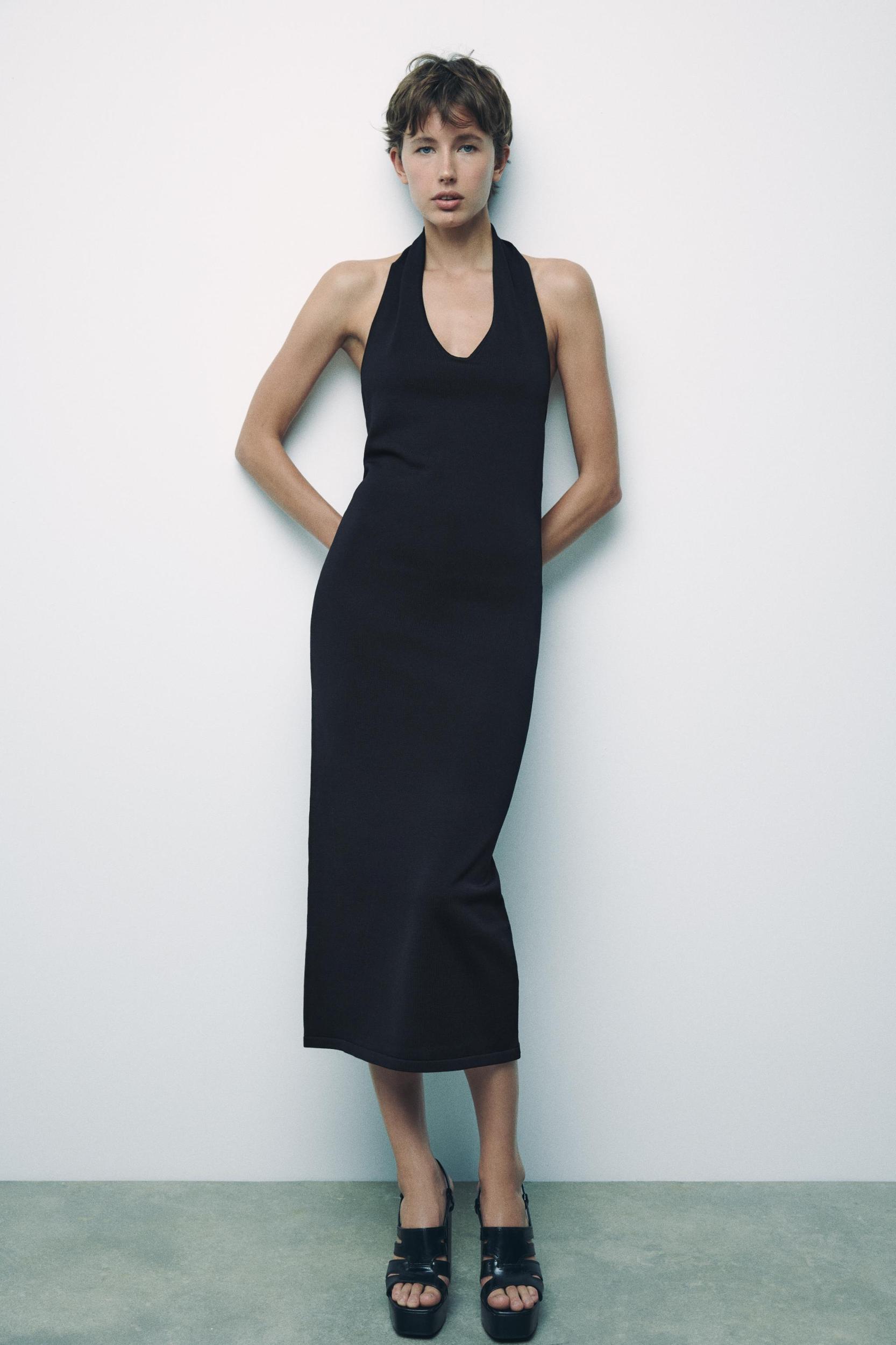 HEART APPLIQUÉ OPEN BACK KNIT DRESS Product Image