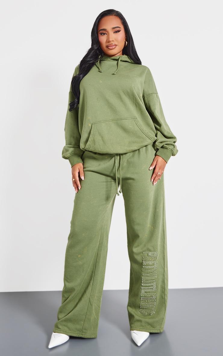 PRETTYLITTLETHING Shape Khaki Hoodie Product Image