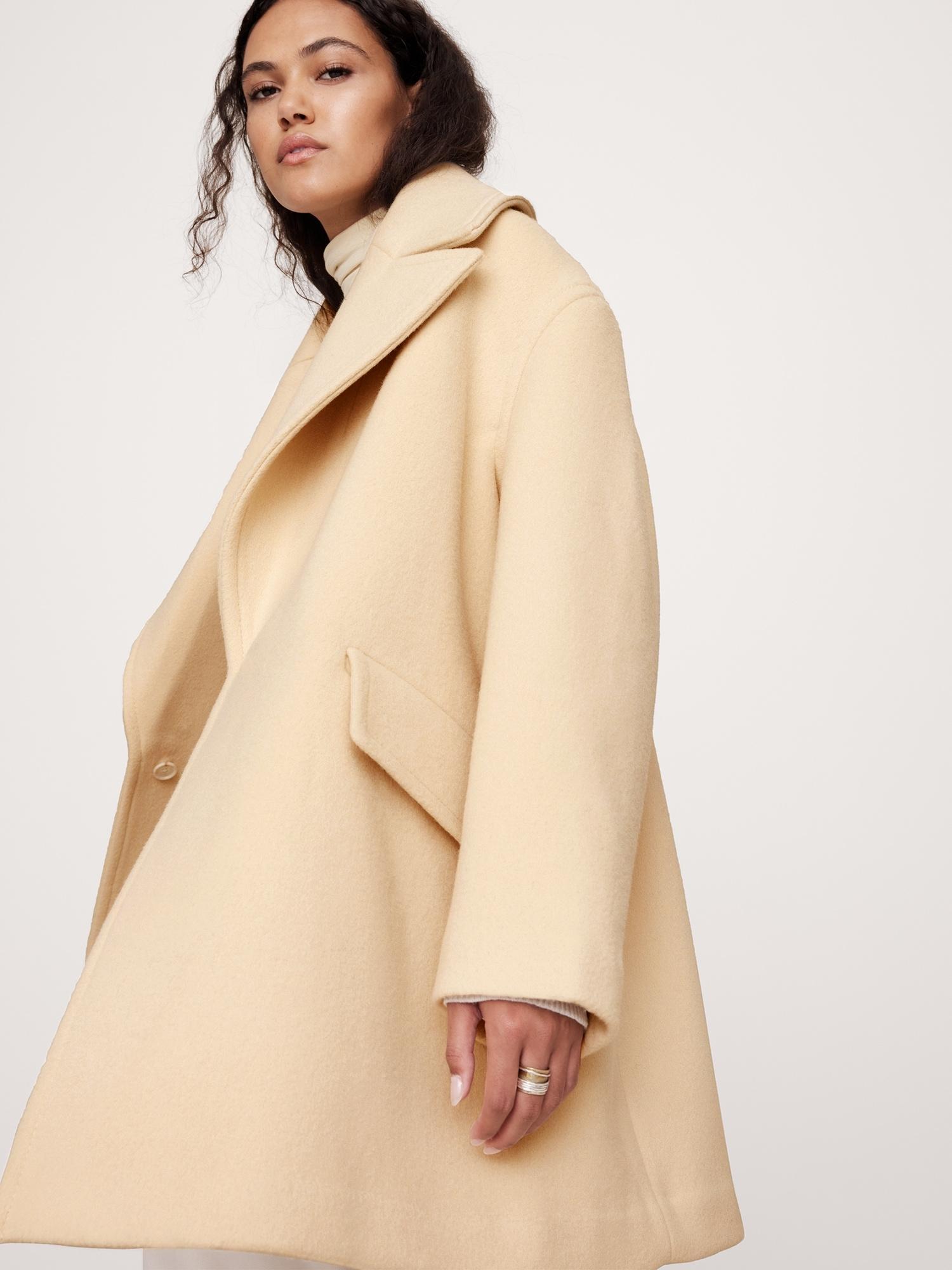 Double-Faced Wool-Blend Peacoat Product Image