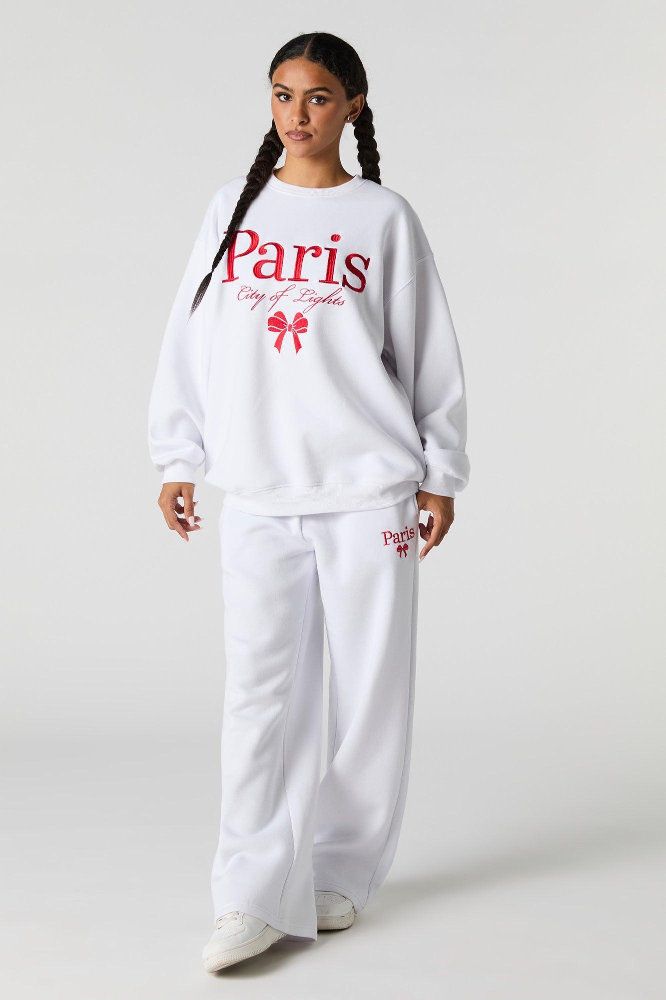 Graphic Fleece Wide Leg Sweatpant Female Product Image