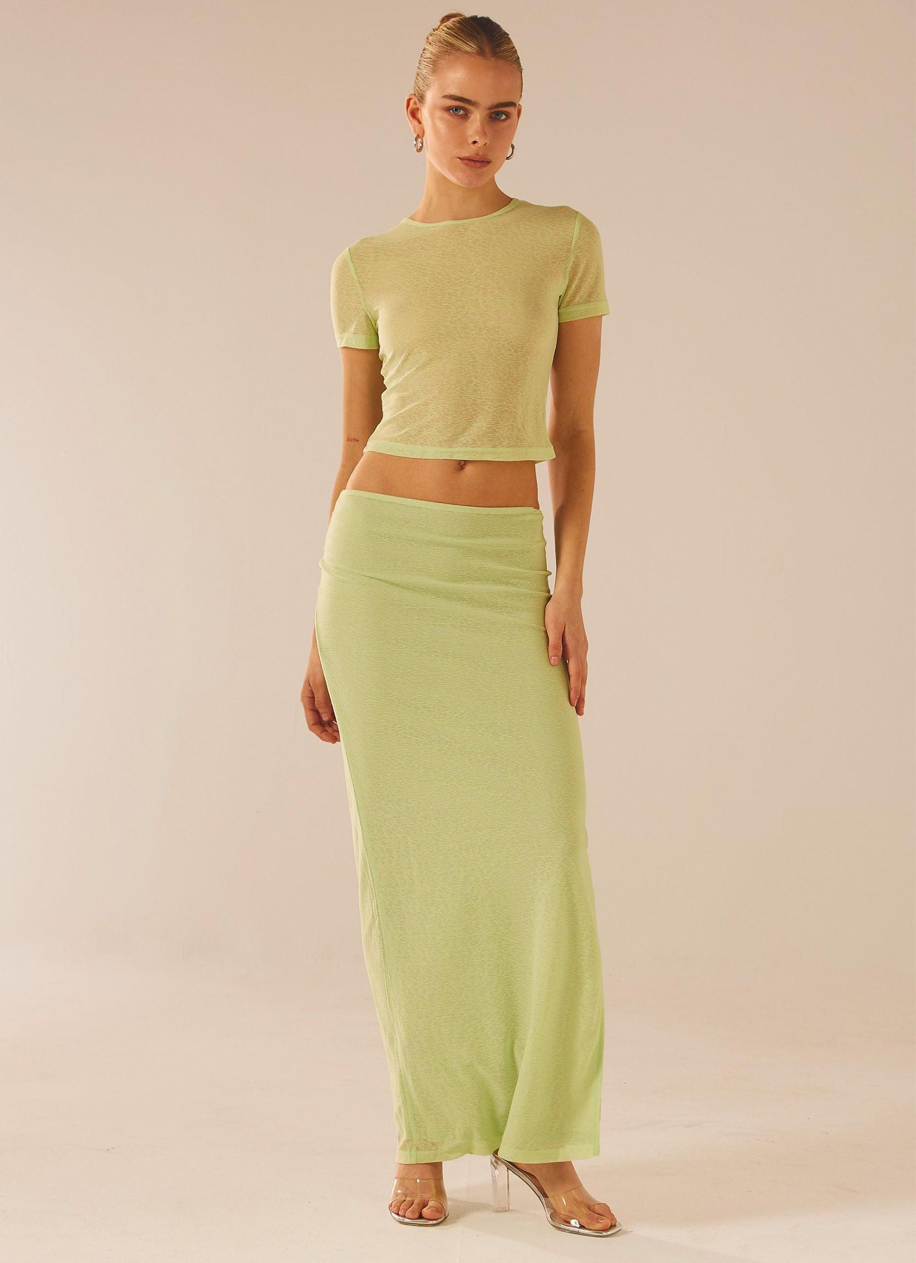 Just Like Magic Mesh Tee - Lime Product Image