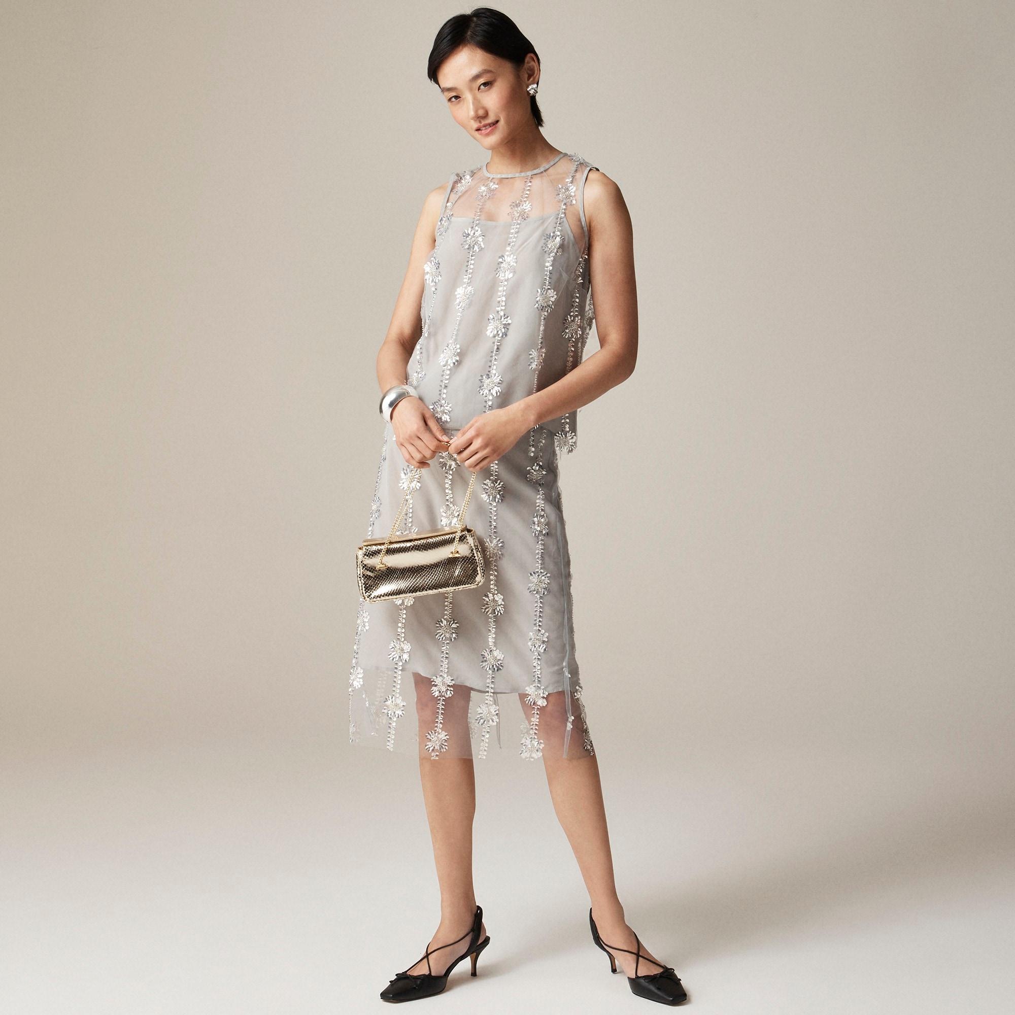 Collection sheer layered sequin top Product Image