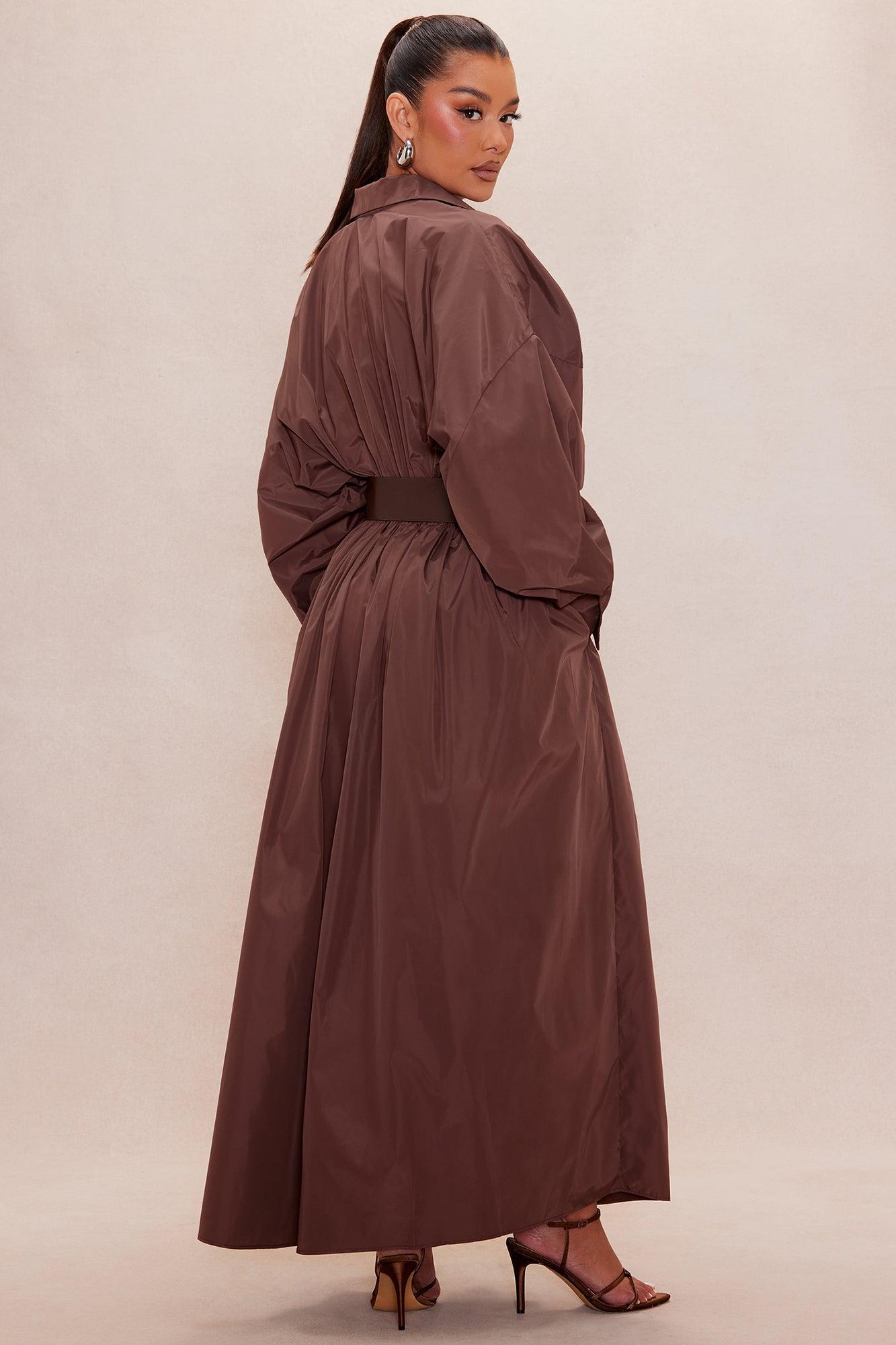 Janelle Belted Trench Coat - Brown Product Image