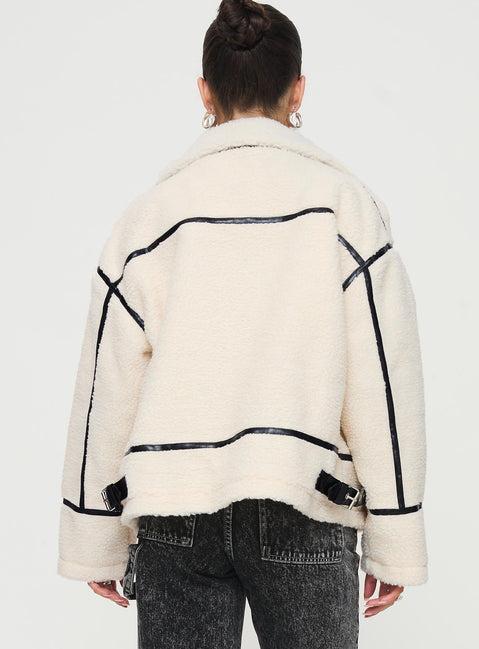 Lumanara Shearling Jacket Cream Product Image