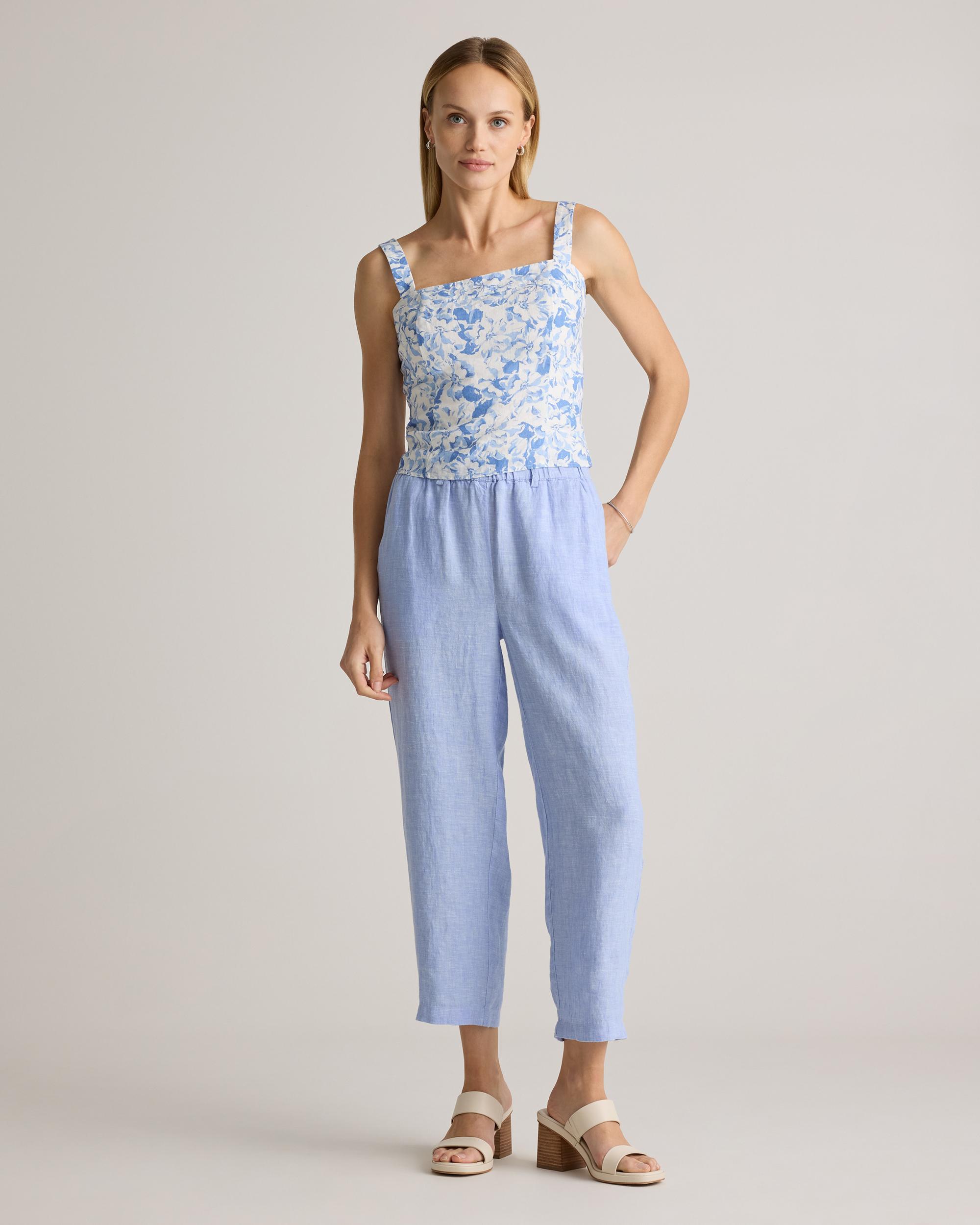100% European Linen Fitted Tank Product Image