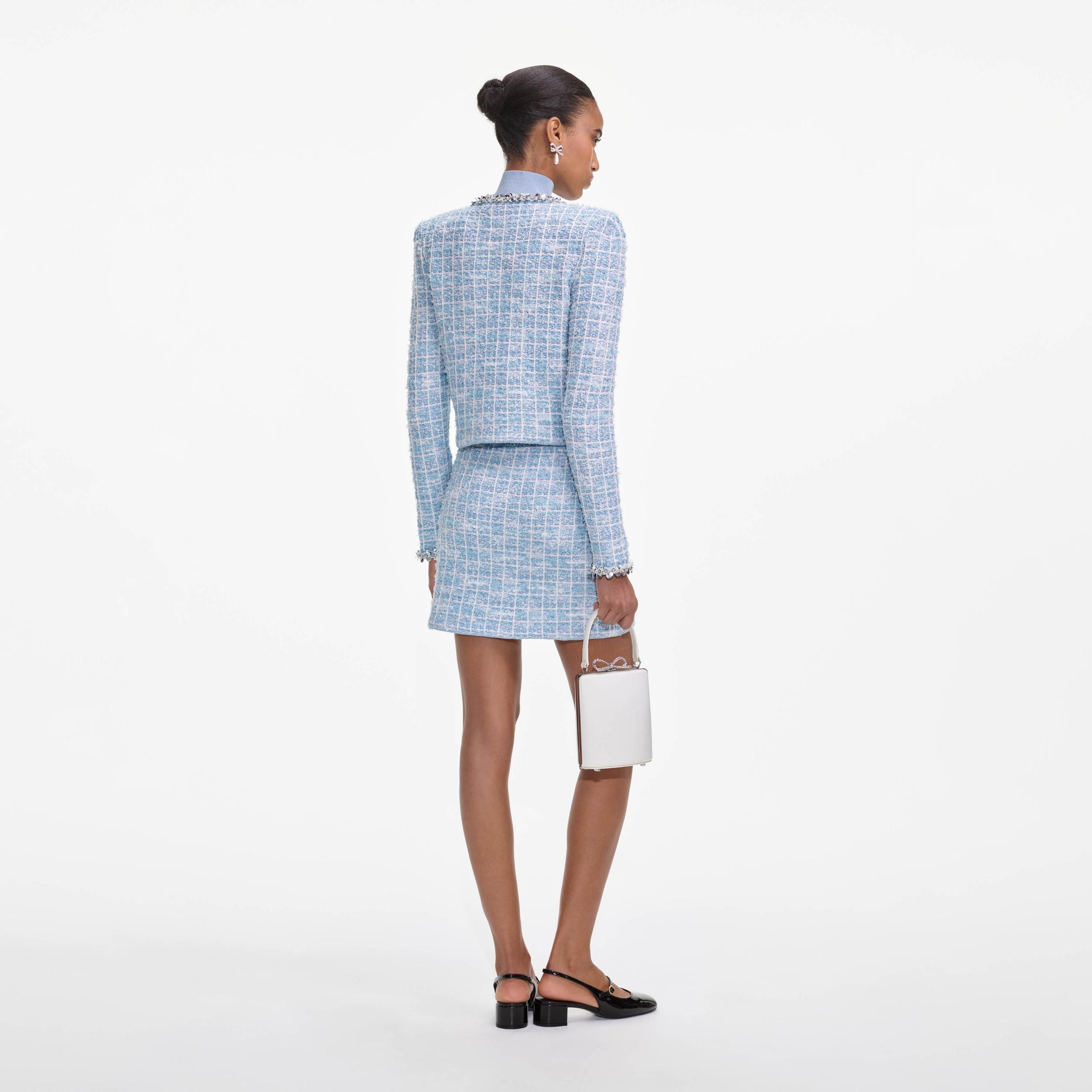 Blue Check Cardigan Product Image