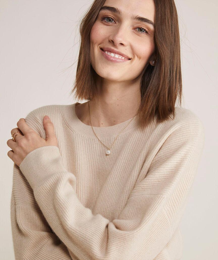 Oversized Ribbed Luxe Crewneck Sweater Product Image