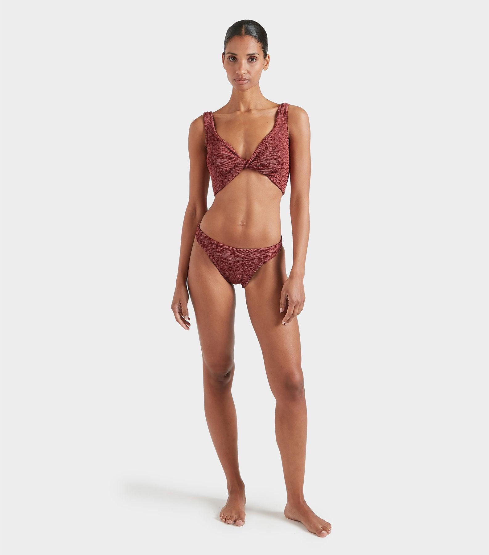 Coverage Juno Bikini - Metallic Rosewood Product Image