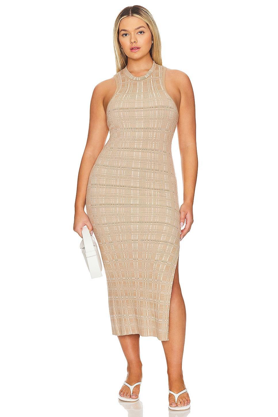 by Marianna Halia Midi Knit Dress With Slit L'Academie Product Image
