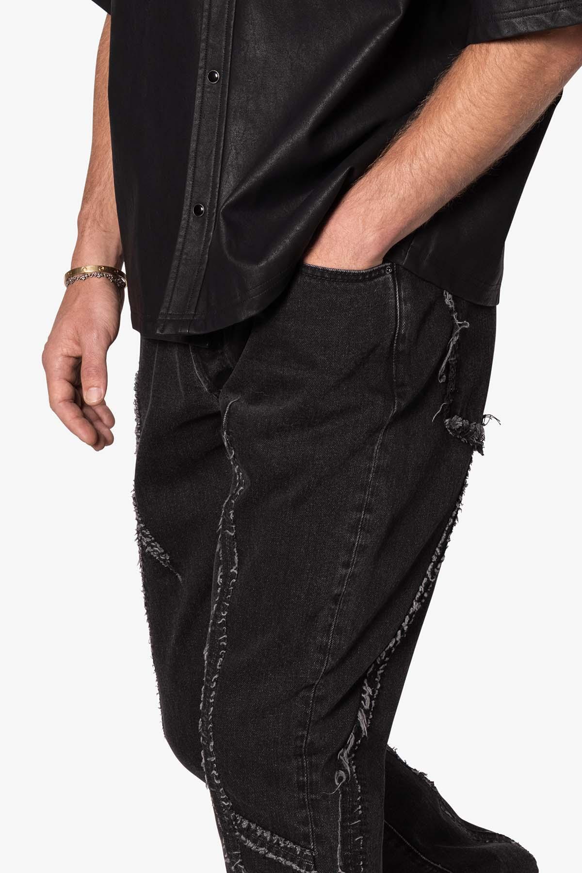 B705 Tear and Repair Denim - Black Product Image