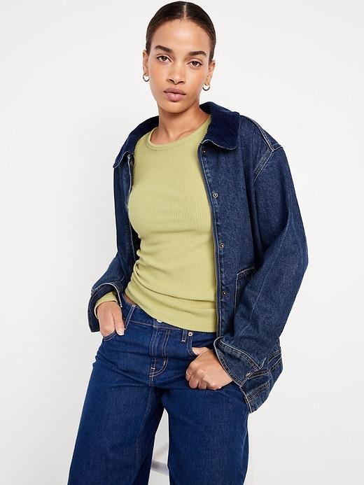 Plush-Knit Long-Sleeve T-Shirt Product Image
