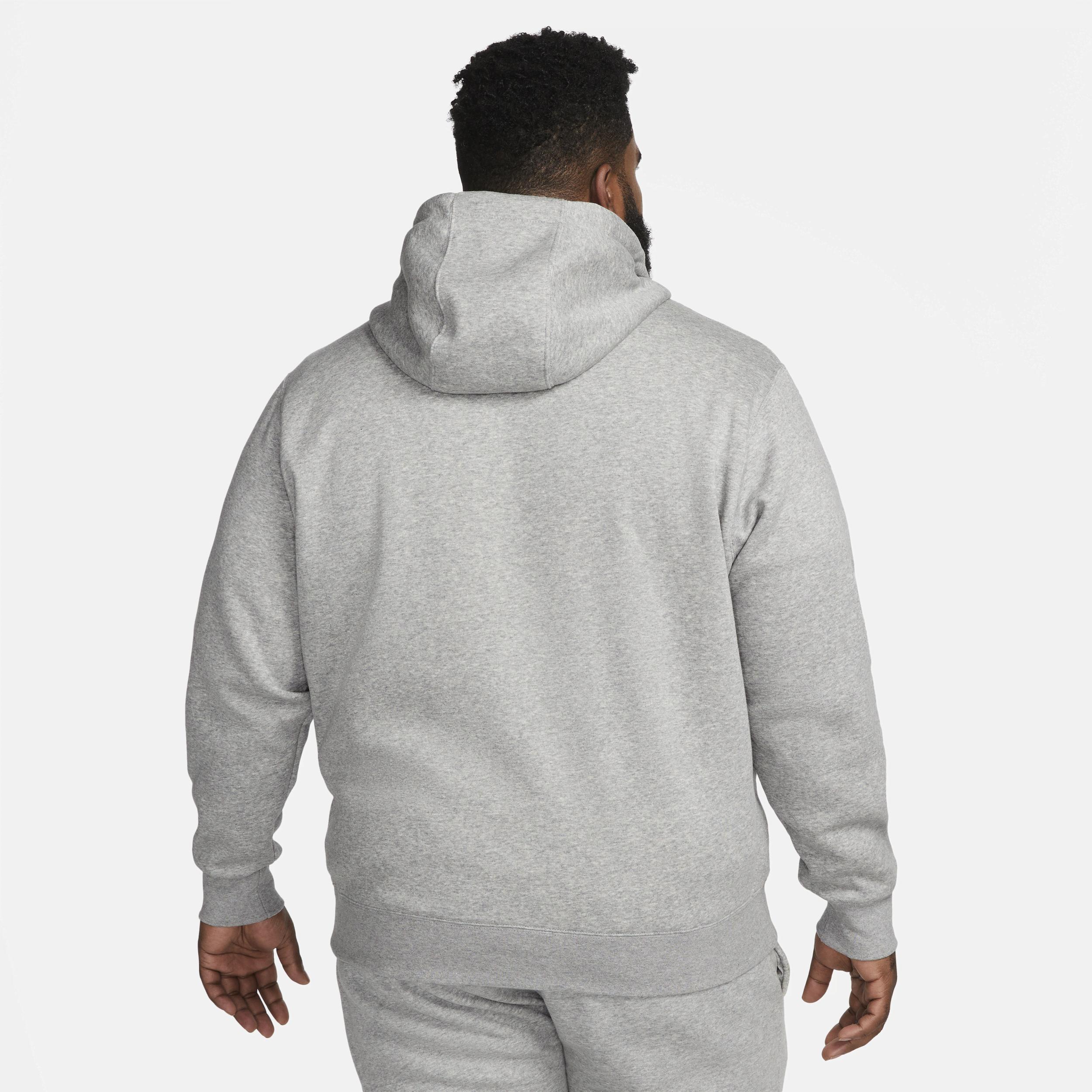 Mens Nike Sportswear Club Fleece Full-Zip Hoodie Grey Heather Product Image