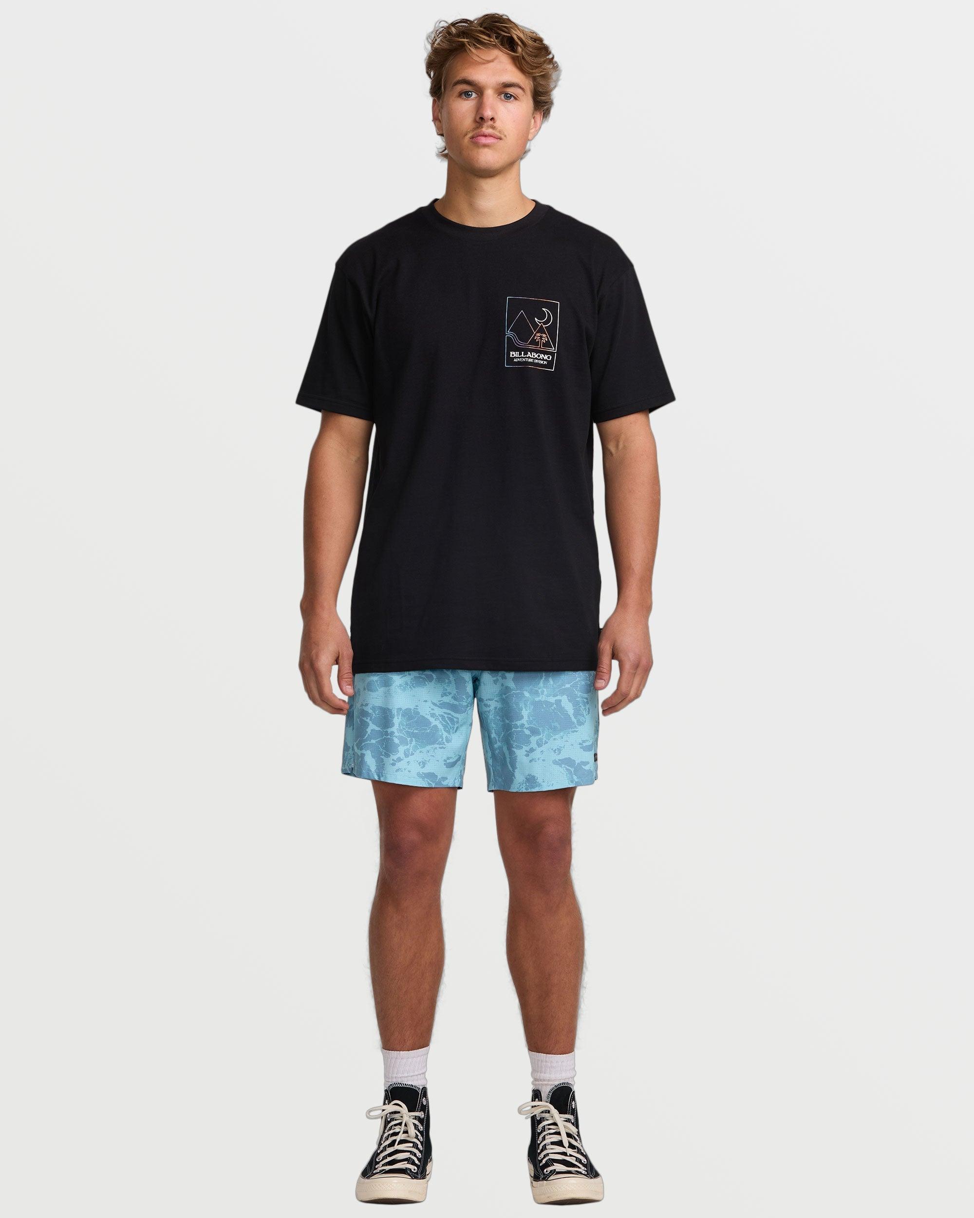 Surftrek Perforated Elastic 17" Hybrid Shorts - Glacier Blue Male Product Image